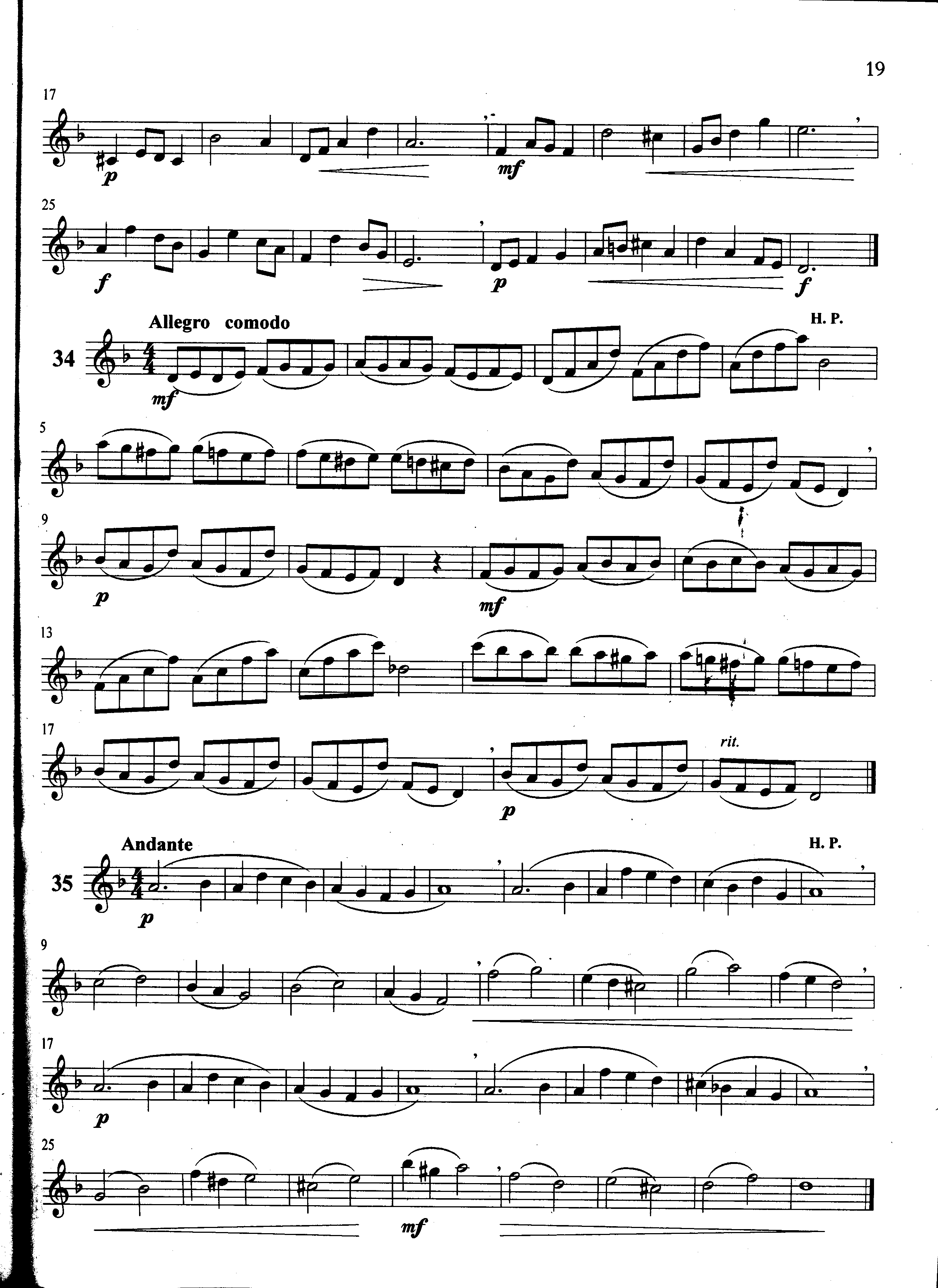 萨克斯管练习曲第100—019页萨克斯曲谱（图1）