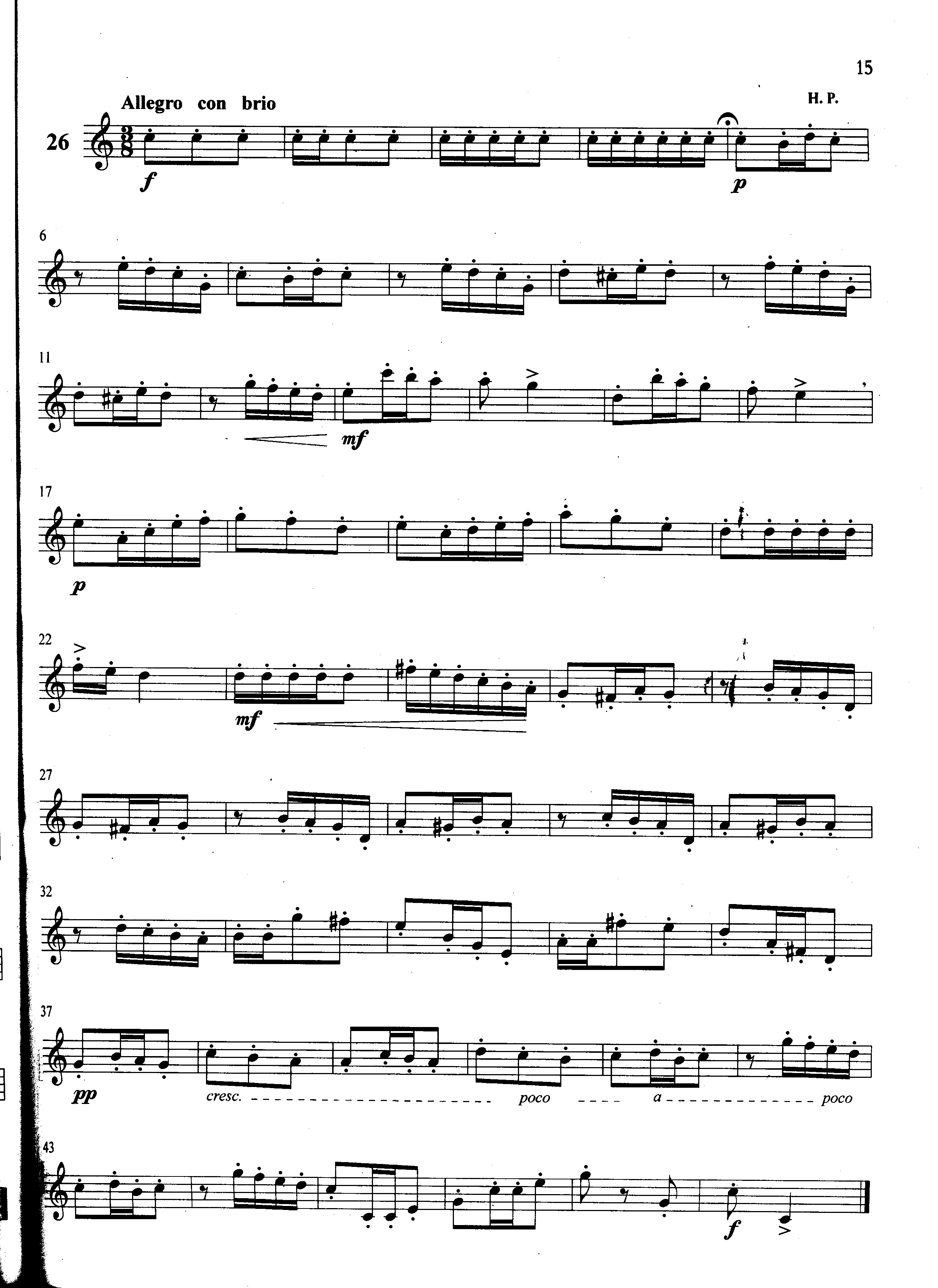 萨克斯管练习曲第100—015页萨克斯曲谱（图1）