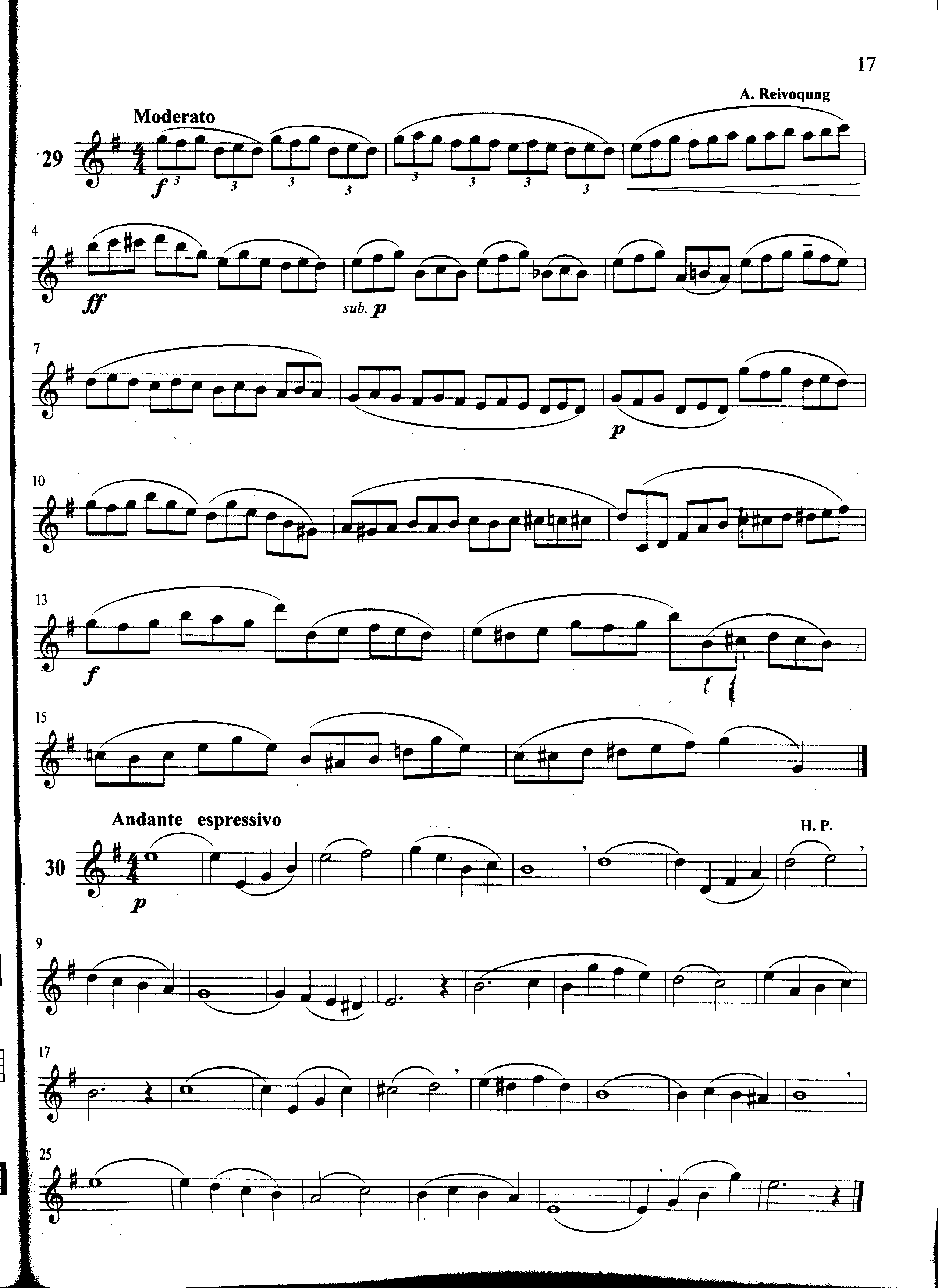 萨克斯管练习曲第100—017页萨克斯曲谱（图1）
