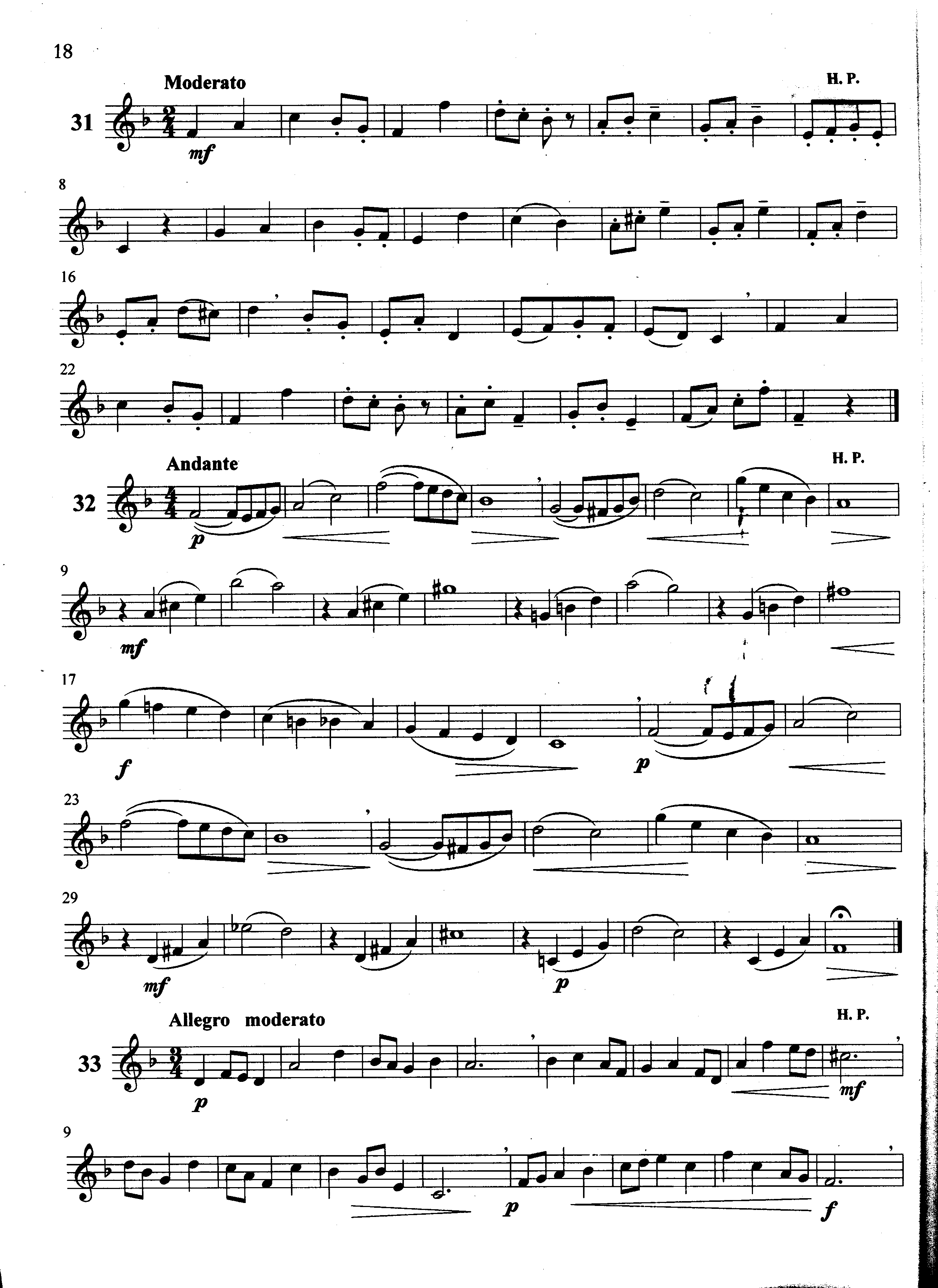 萨克斯管练习曲第100—018页萨克斯曲谱（图1）