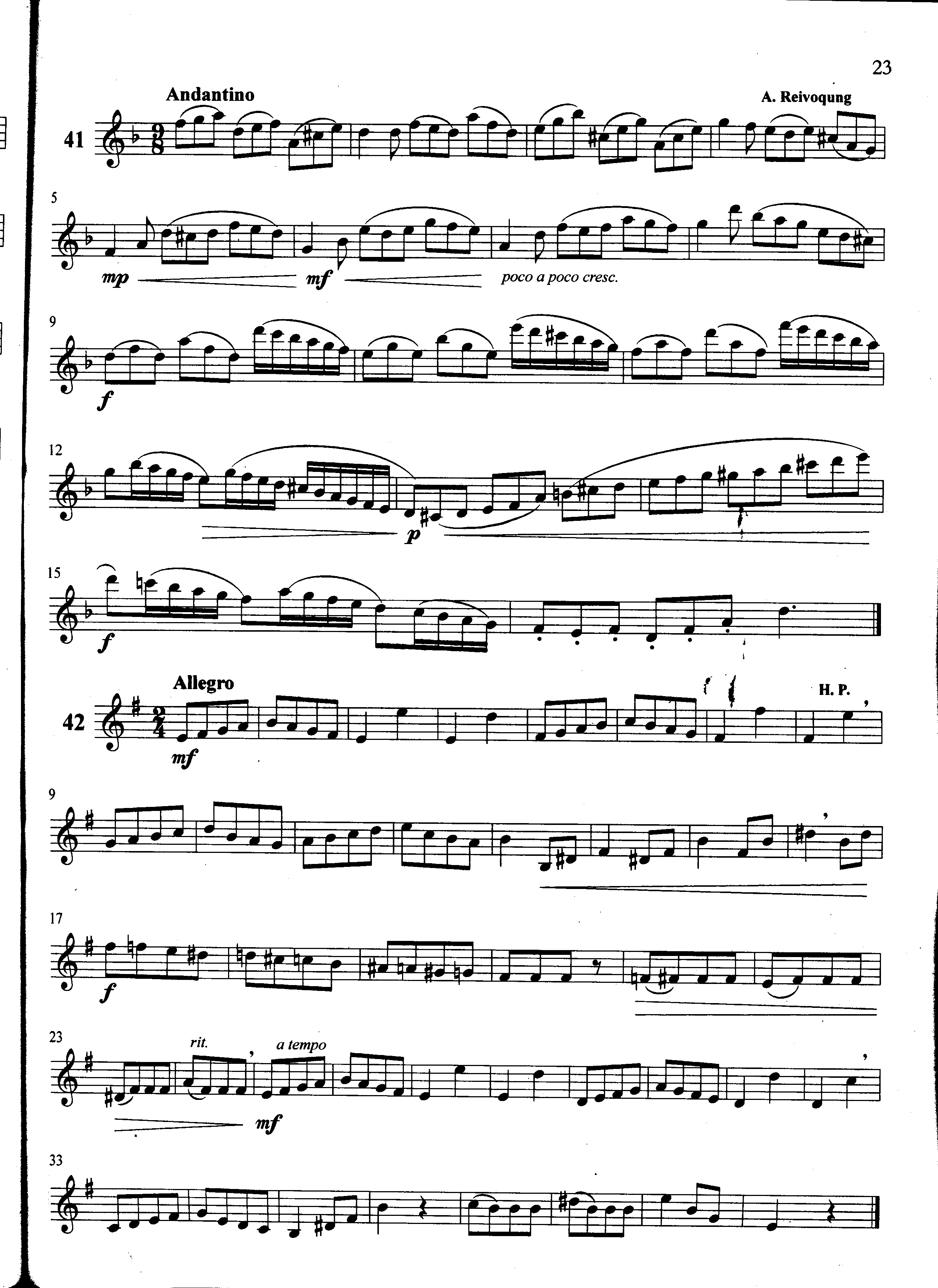 萨克斯管练习曲第100—023页萨克斯曲谱（图1）