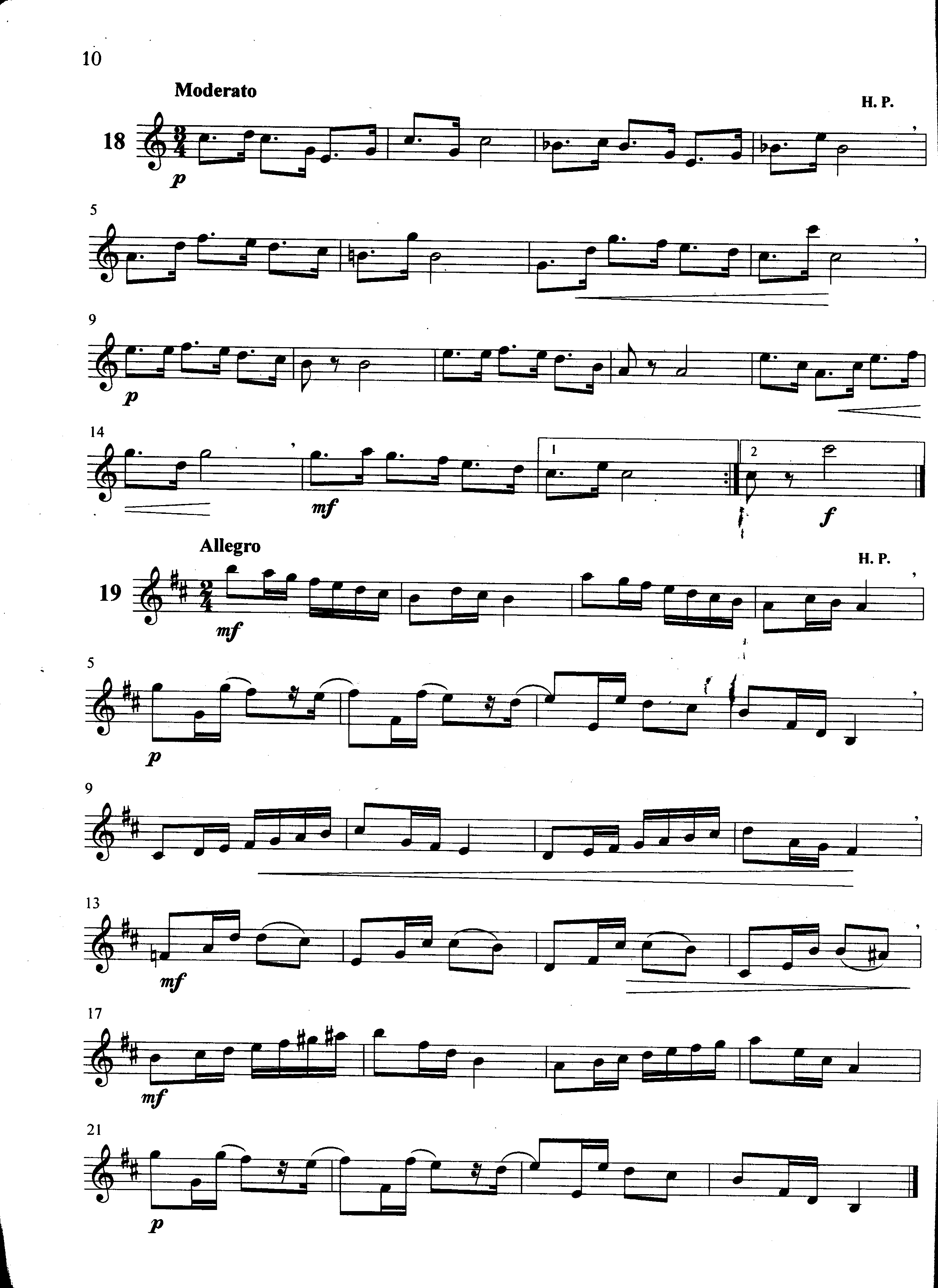 萨克斯管练习曲第100—010页萨克斯曲谱（图1）