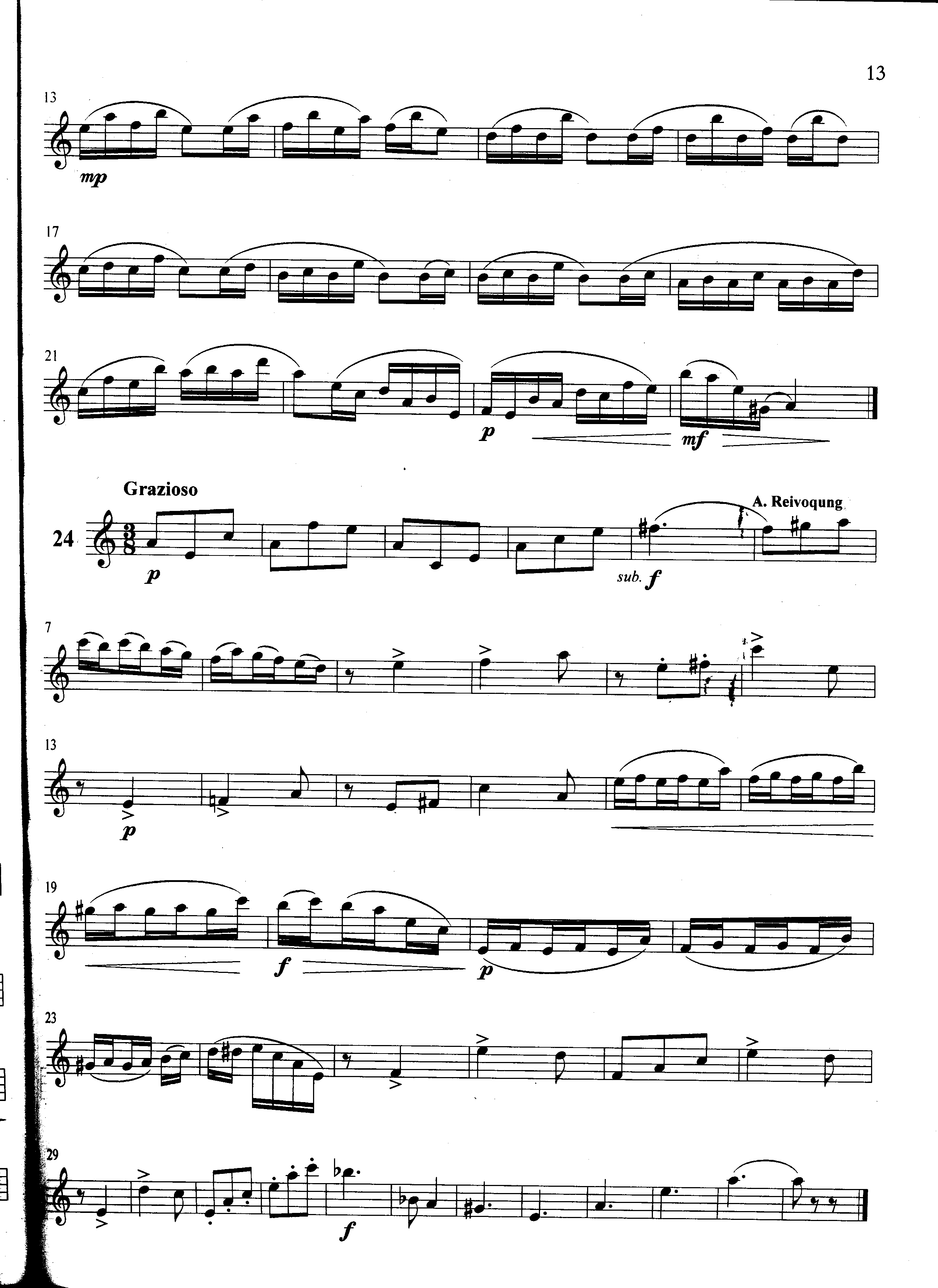 萨克斯管练习曲第100—013页萨克斯曲谱（图1）