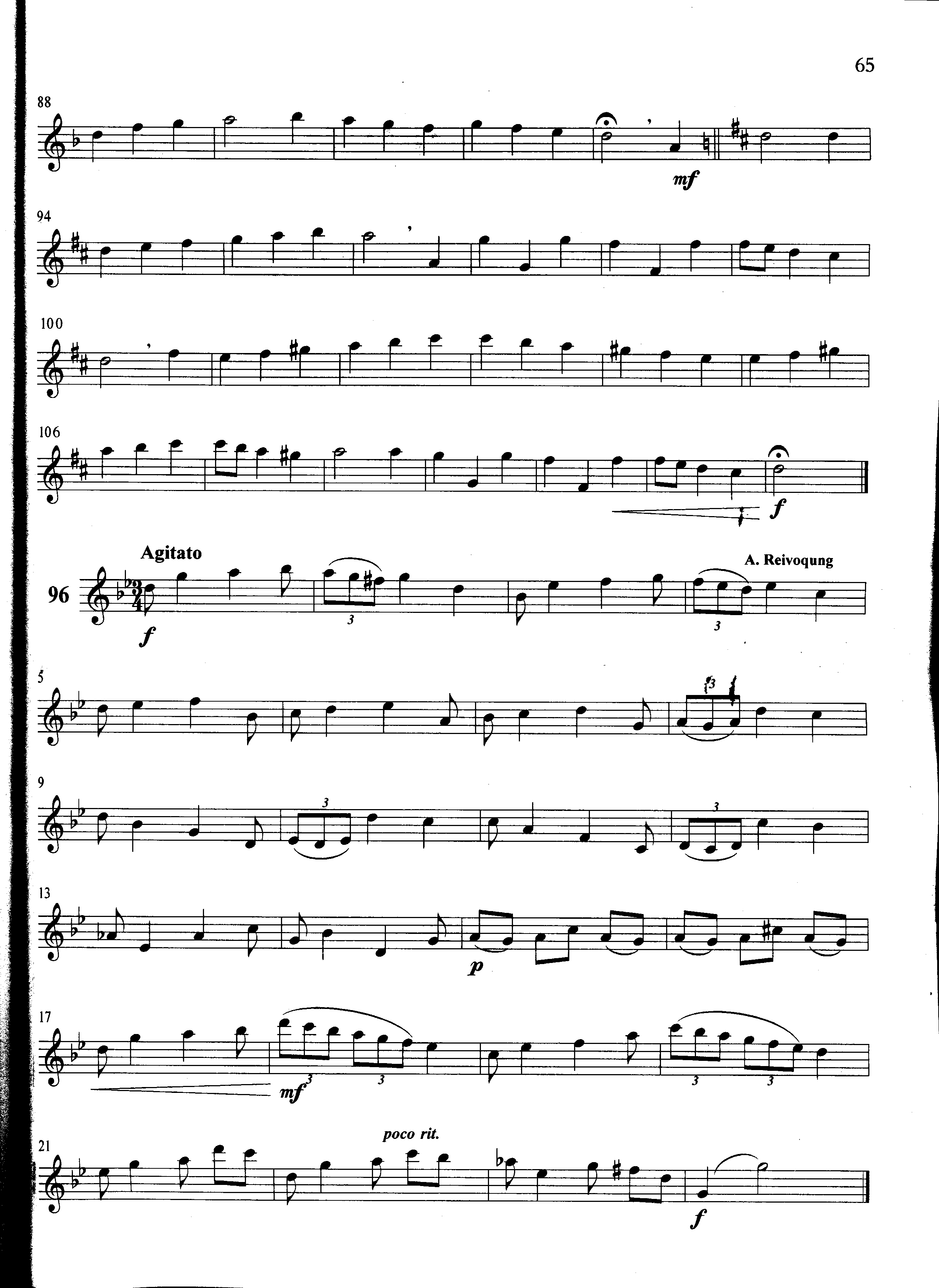 萨克斯管练习曲第100—065页萨克斯曲谱（图1）