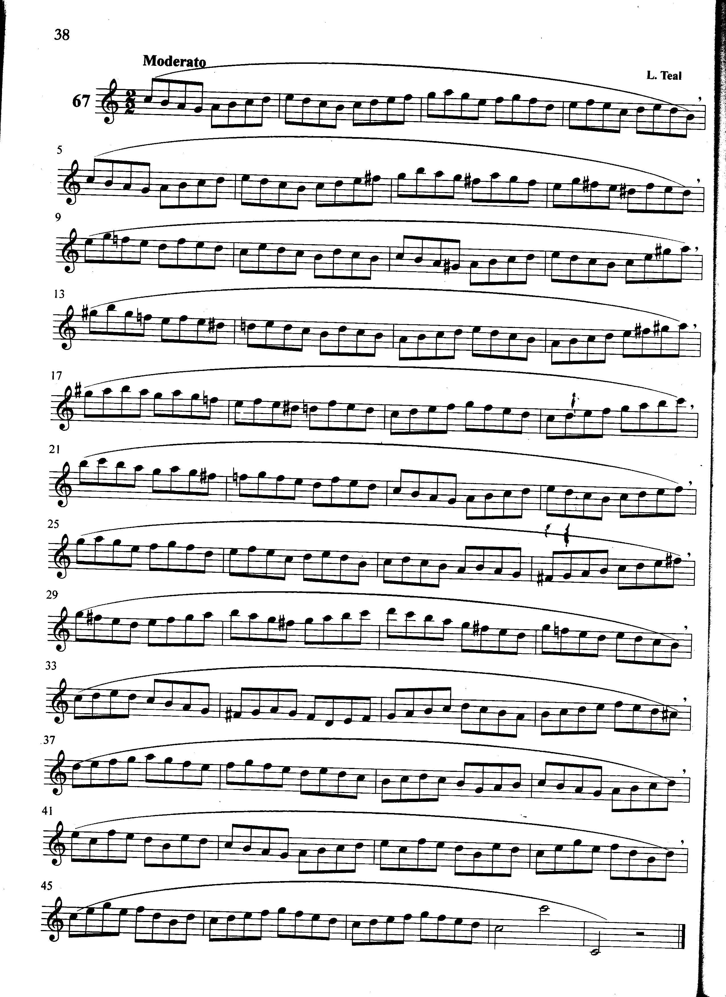 萨克斯管练习曲第100—038页萨克斯曲谱（图1）