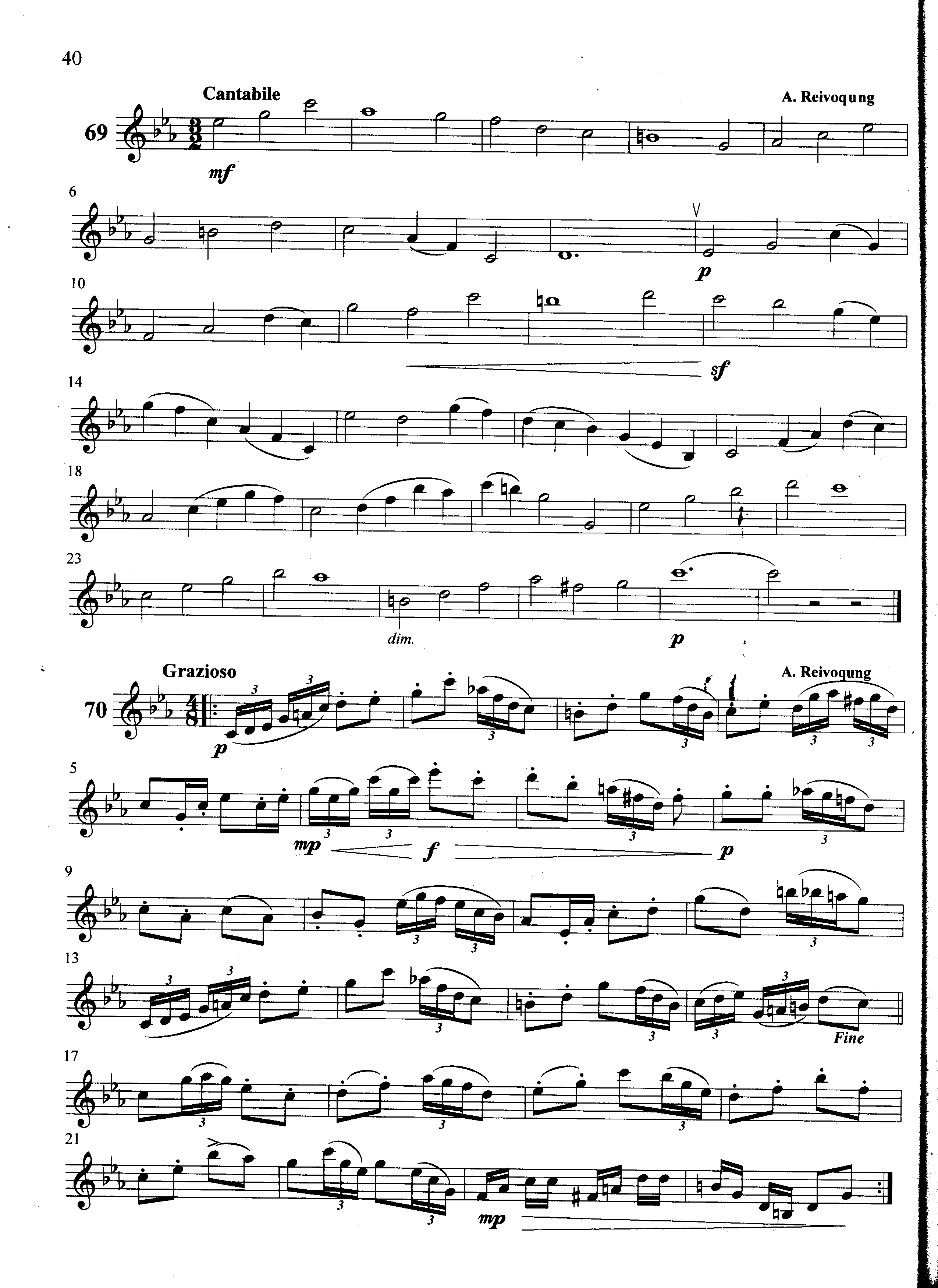 萨克斯管练习曲第100—040页萨克斯曲谱（图1）