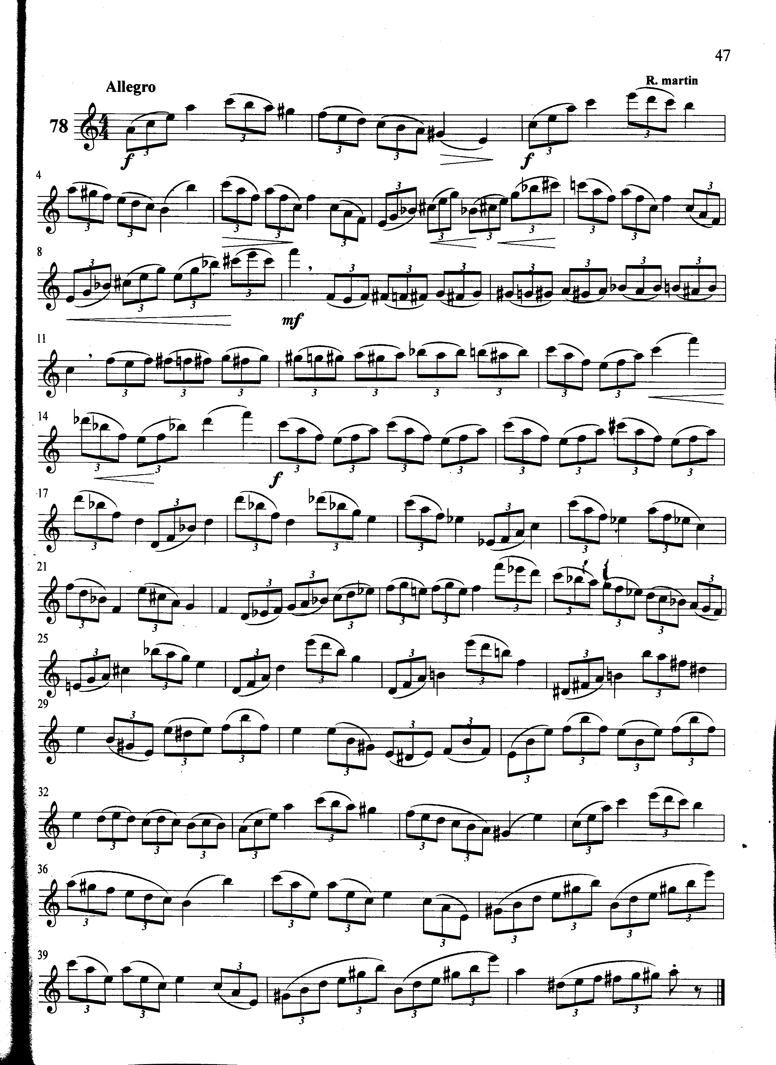 萨克斯管练习曲第100—047页萨克斯曲谱（图1）
