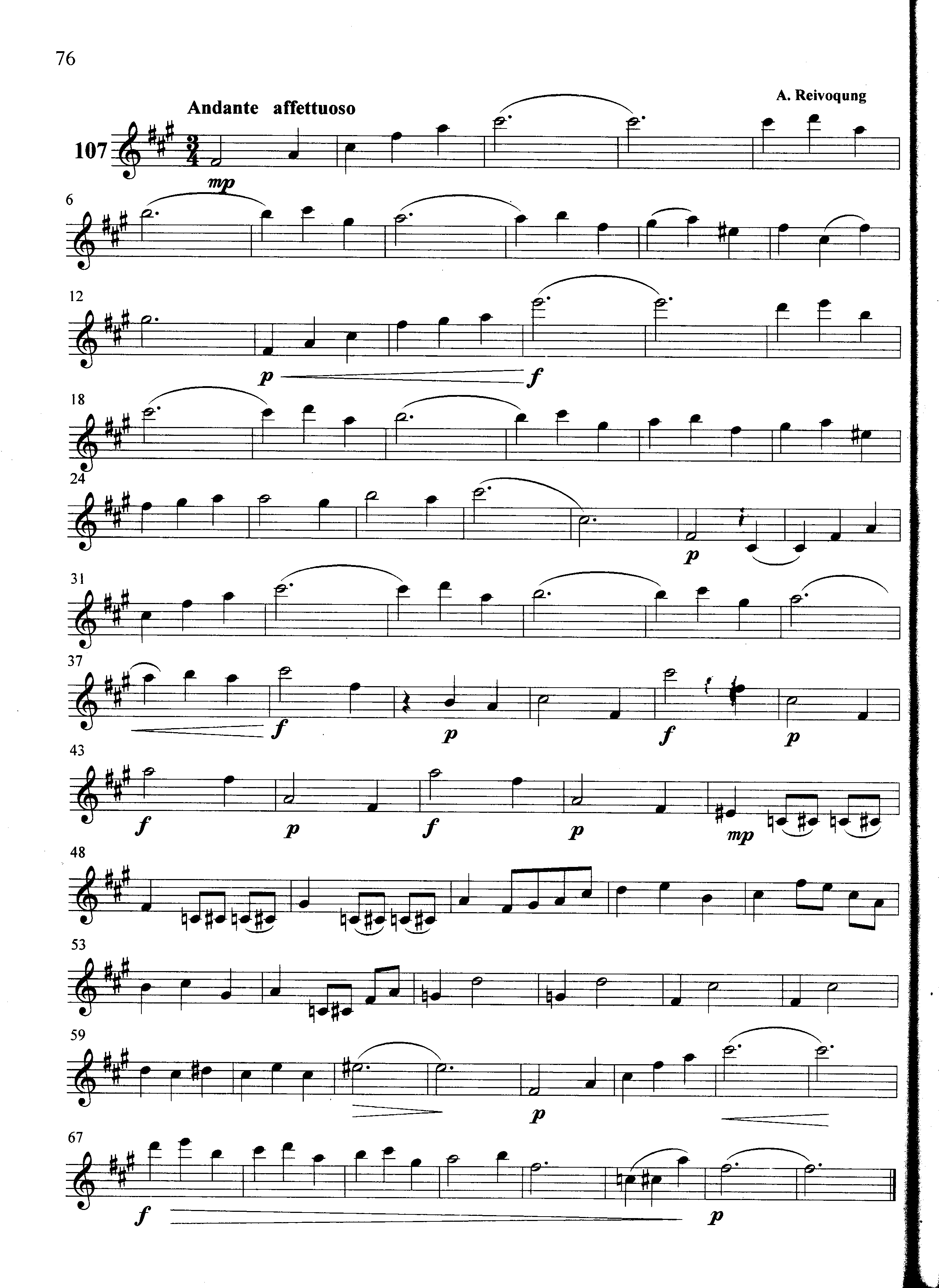 萨克斯管练习曲第100—076页萨克斯曲谱（图1）