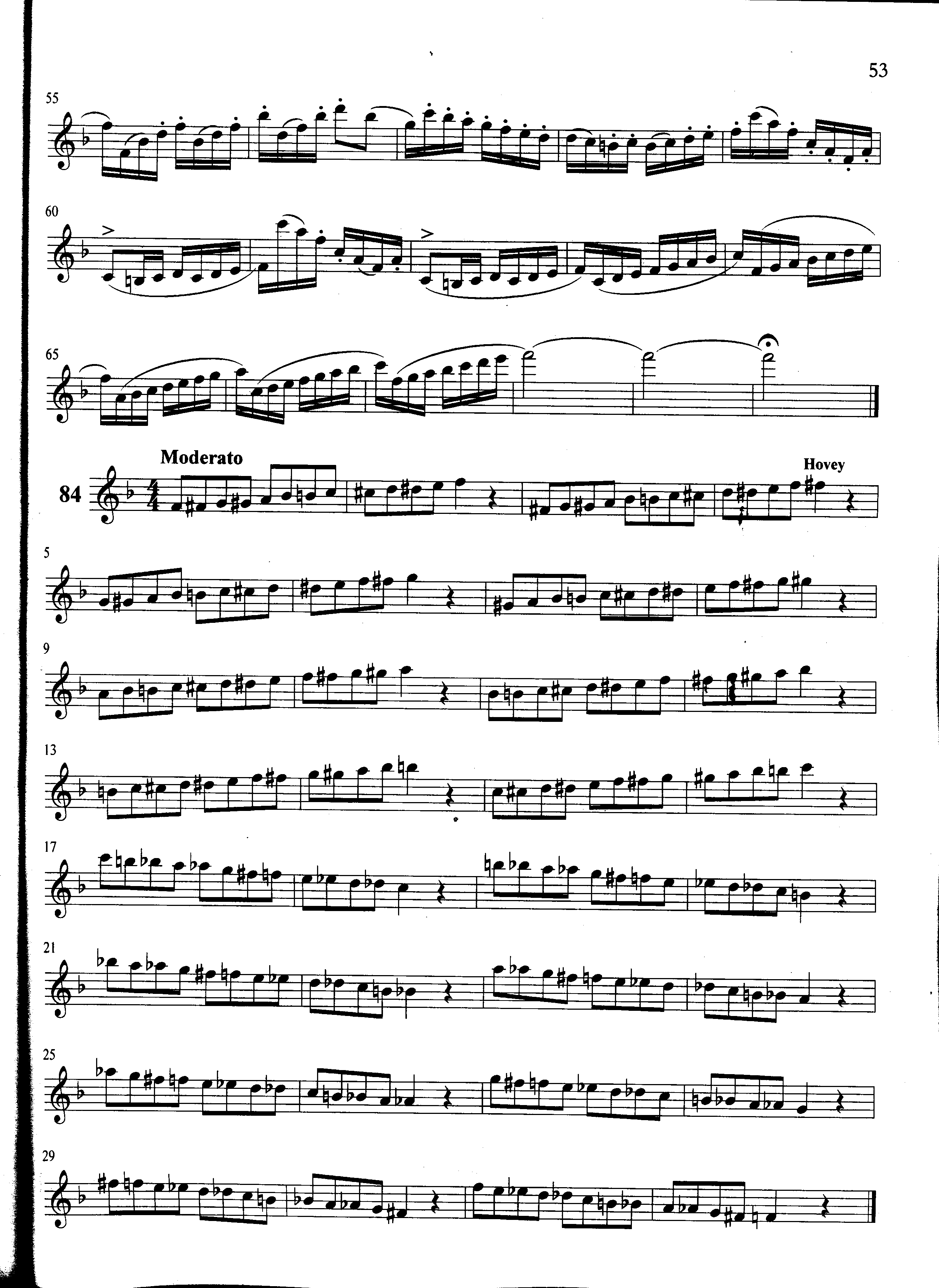 萨克斯管练习曲第100—053页萨克斯曲谱（图1）