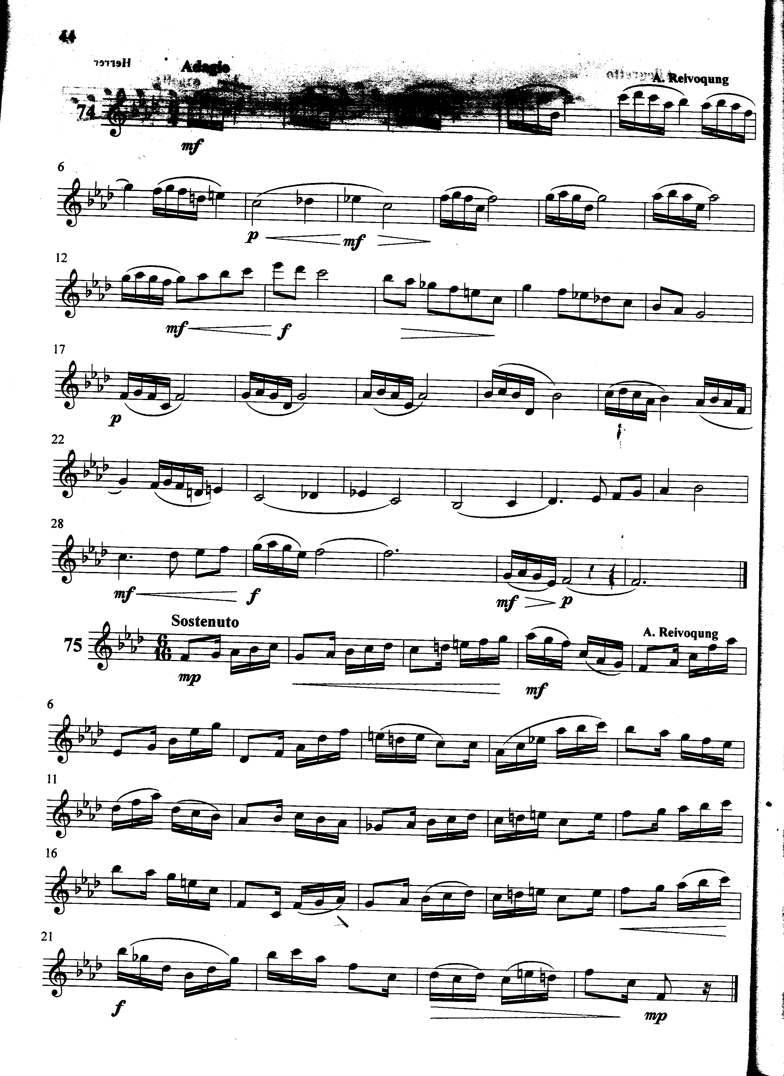 萨克斯管练习曲第100—044页萨克斯曲谱（图1）