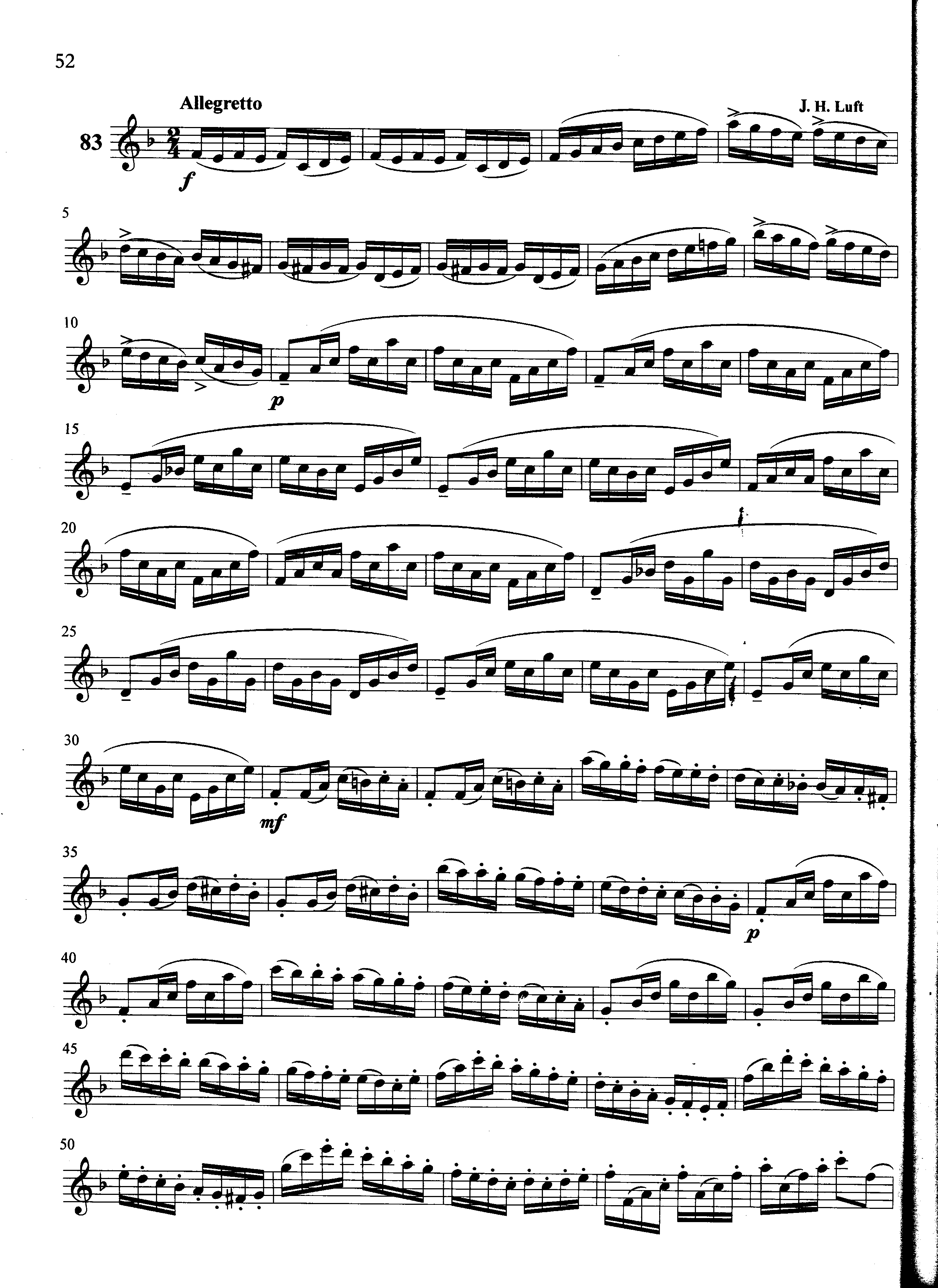 萨克斯管练习曲第100—052页萨克斯曲谱（图1）