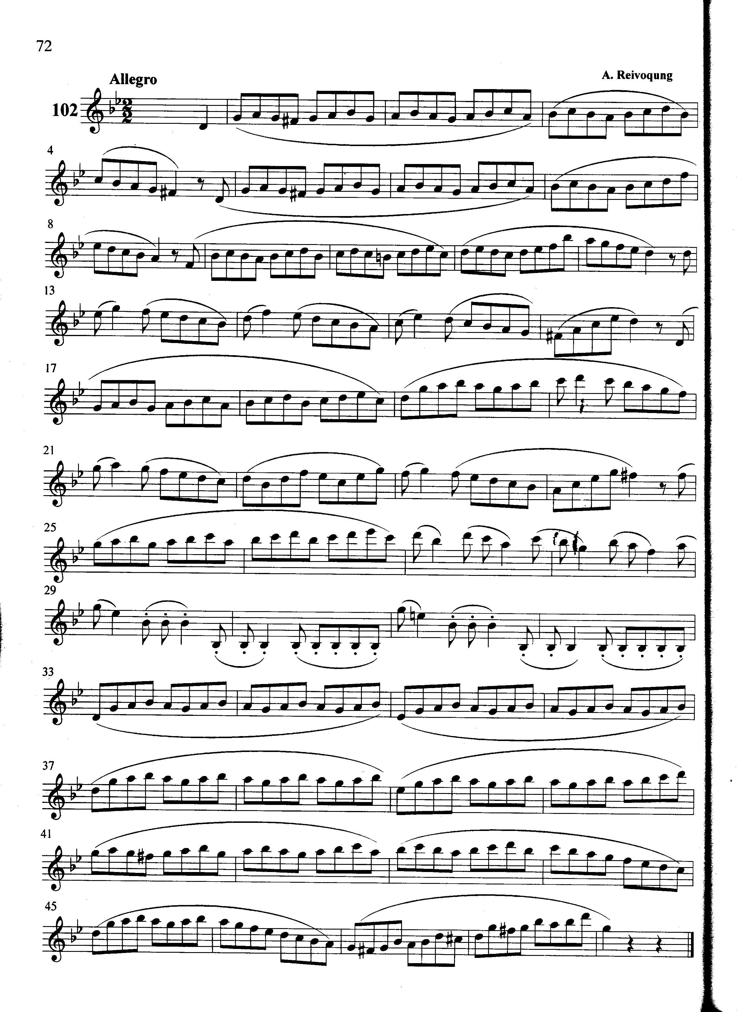 萨克斯管练习曲第100—072页萨克斯曲谱（图1）