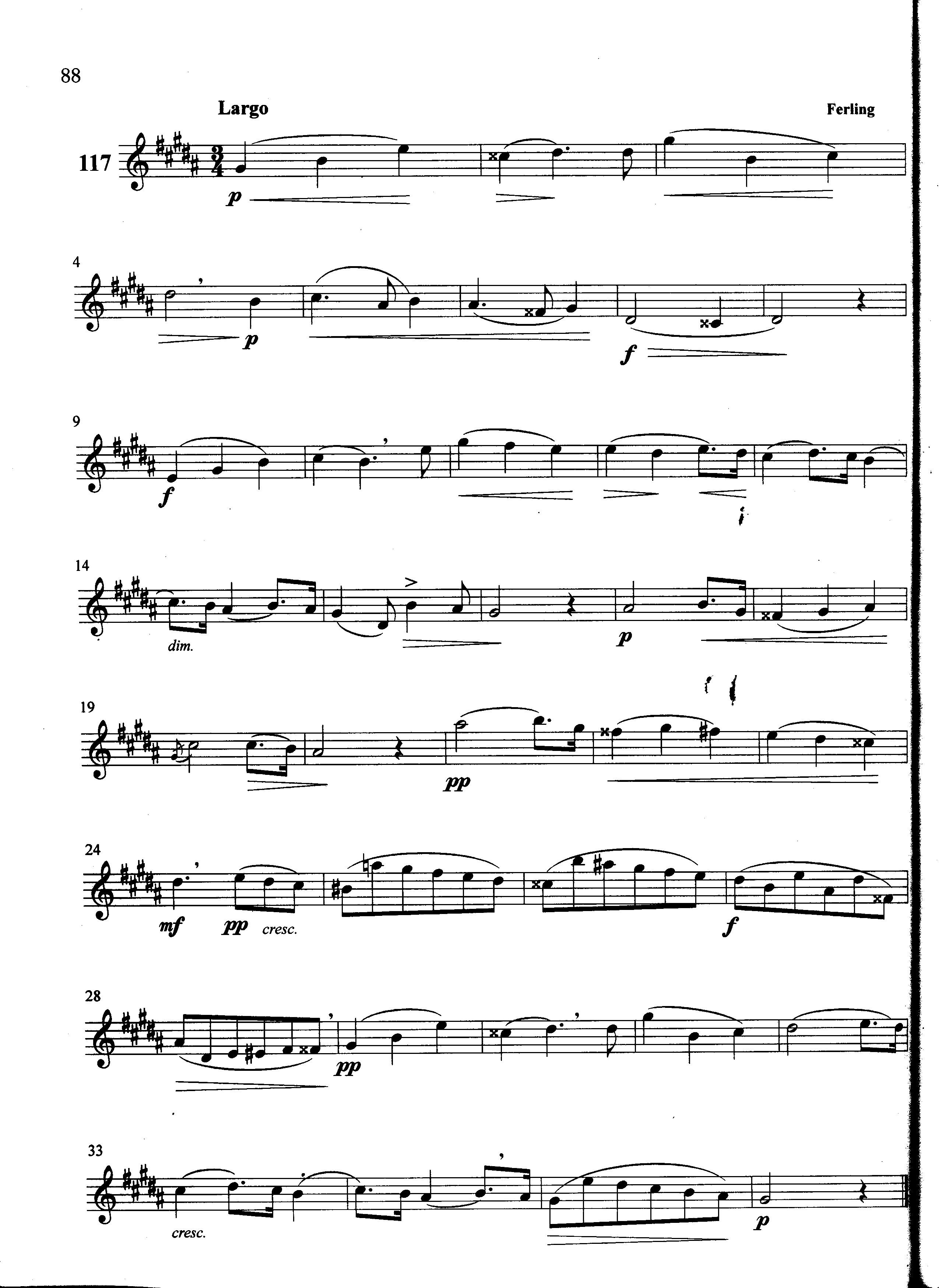 萨克斯管练习曲第100—088页萨克斯曲谱（图1）