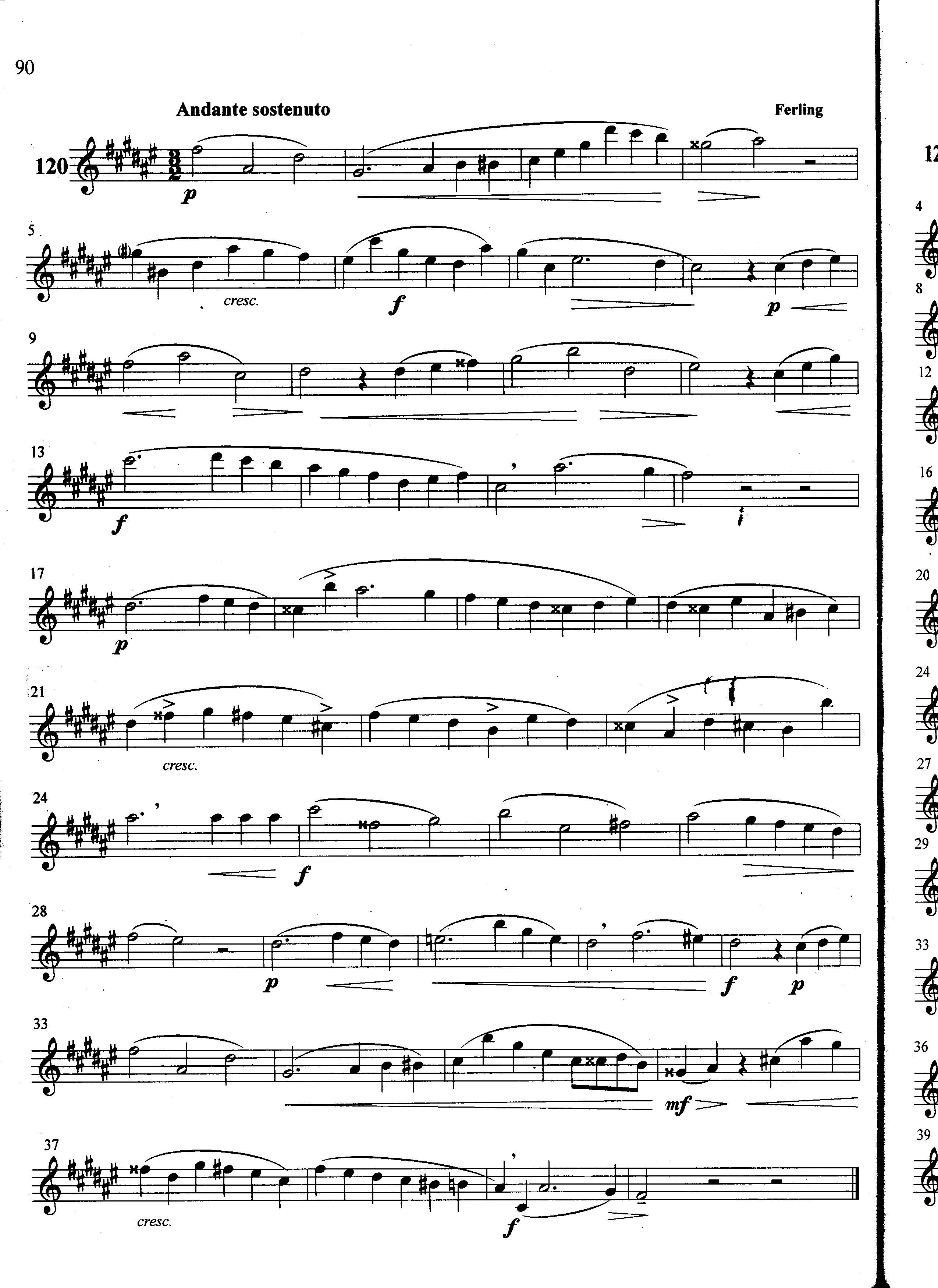 萨克斯管练习曲第100—090页萨克斯曲谱（图1）