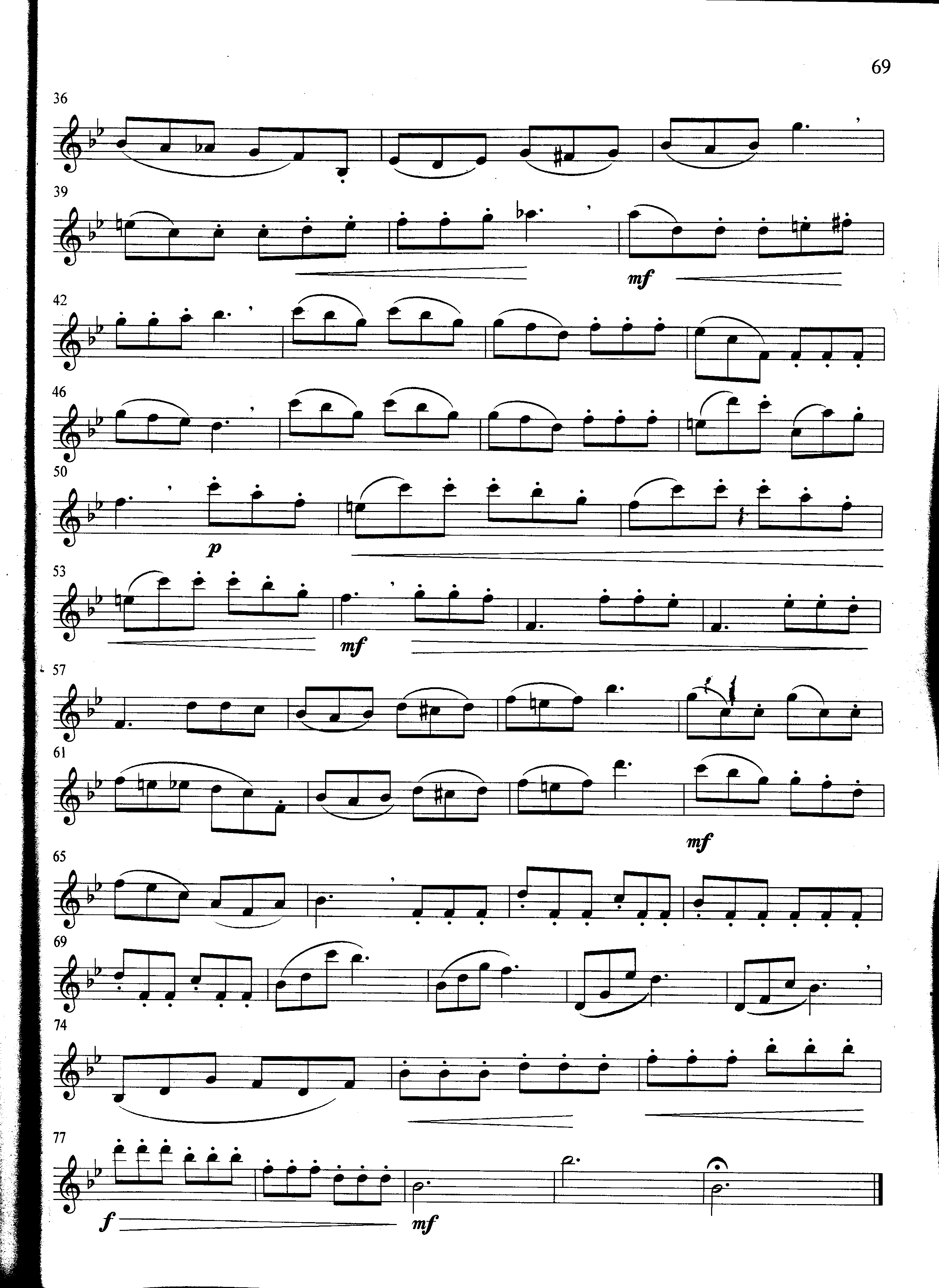 萨克斯管练习曲第100—069页萨克斯曲谱（图1）