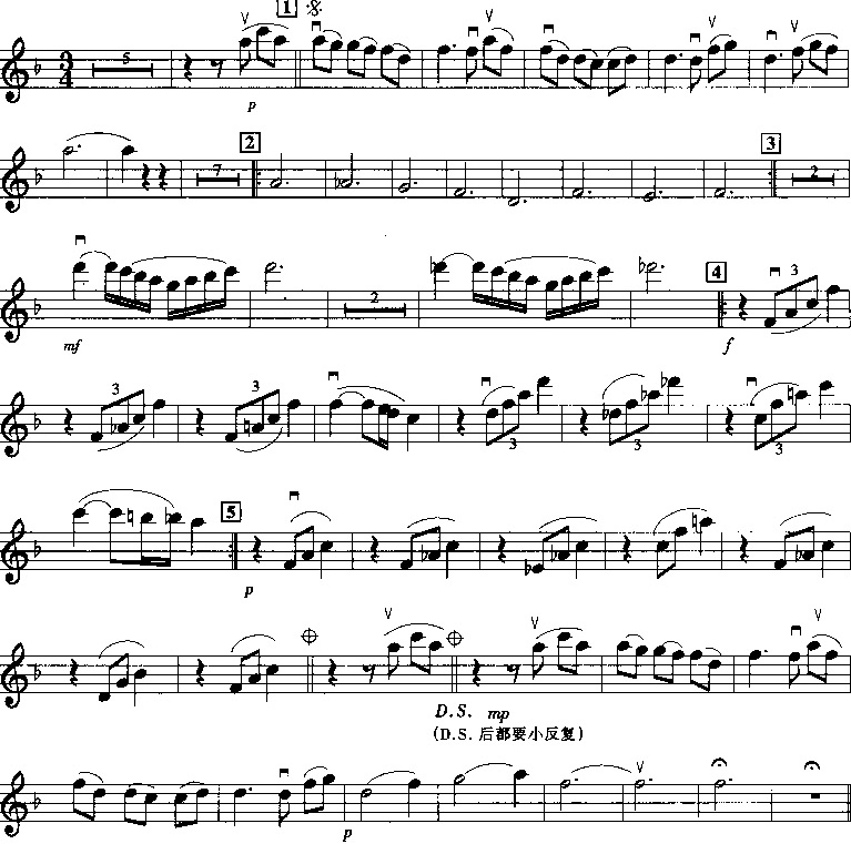 印度之歌  （里姆斯基-科萨科夫(俄)）萨克斯曲谱（图1）