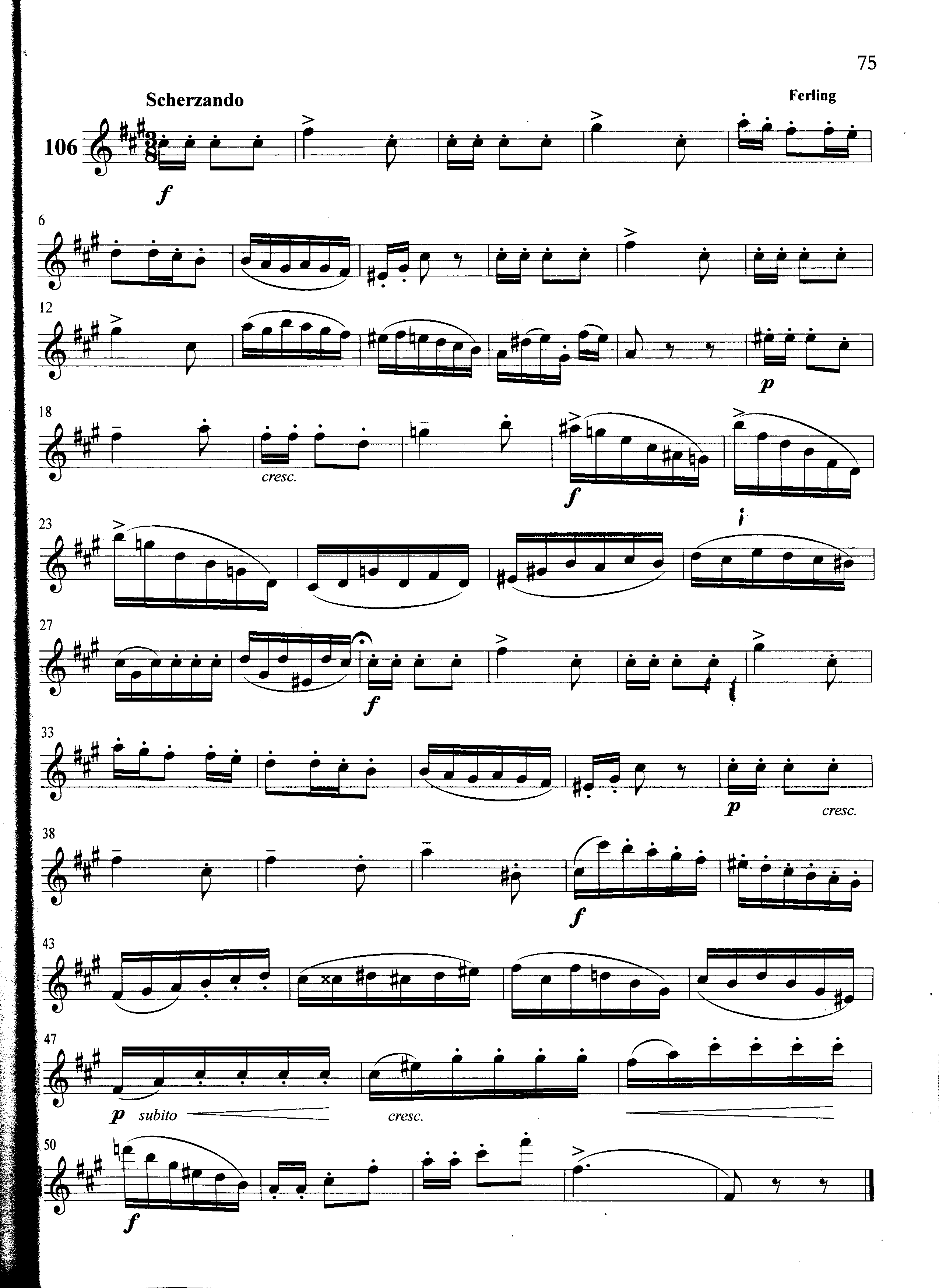萨克斯管练习曲第100—075页萨克斯曲谱（图1）