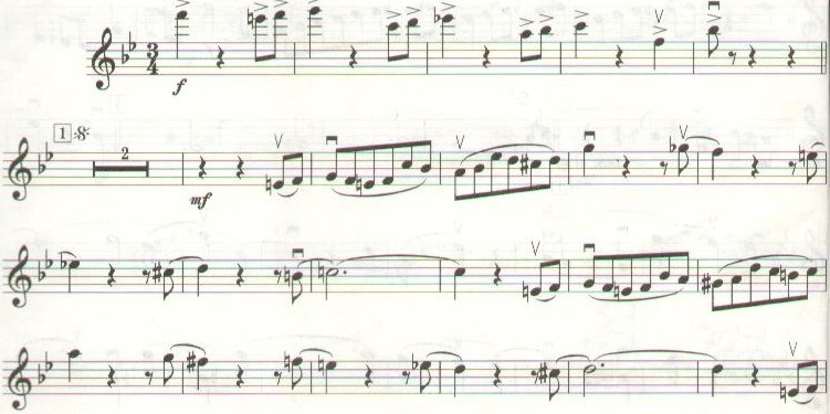 春之声圆舞曲    （约翰·施特劳斯）萨克斯曲谱（图1）