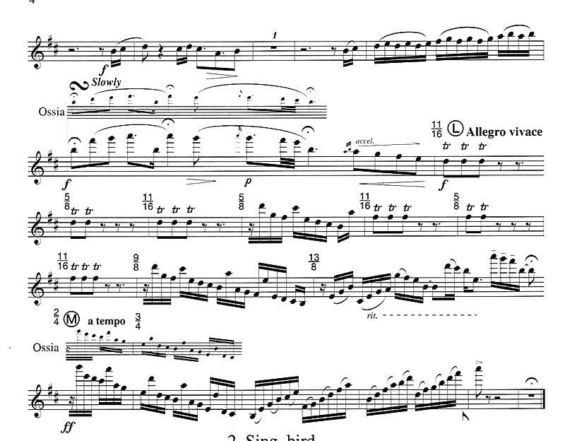 毛绒鸟奏鸣曲之一（须川展也的《Fuzzy Bird Sonata》）萨克斯曲谱（图4）