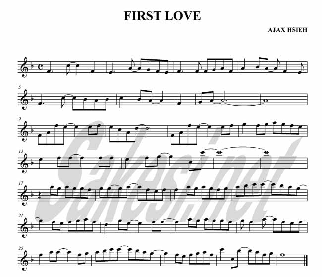 FIRST LOVE萨克斯曲谱（图1）