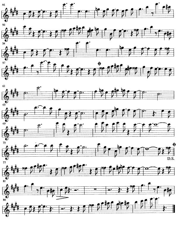 美丽的爵士萨克斯曲谱（图2）