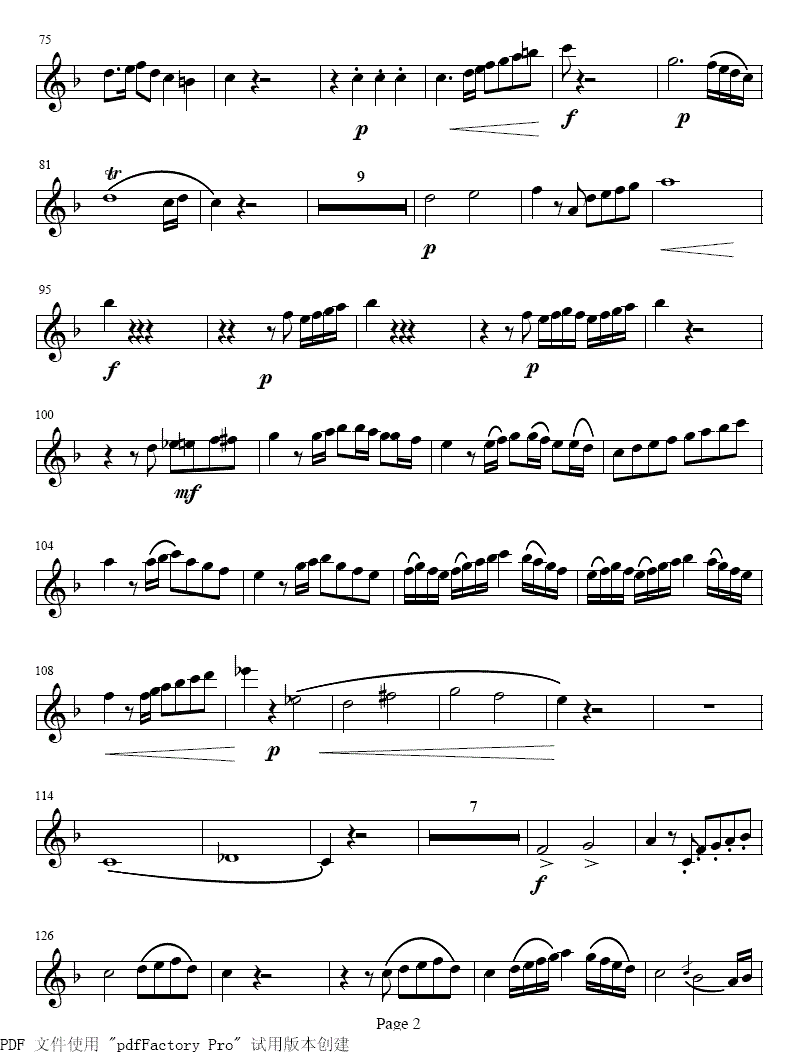 海吨降E大调协奏曲第一乐章萨克斯曲谱（图2）