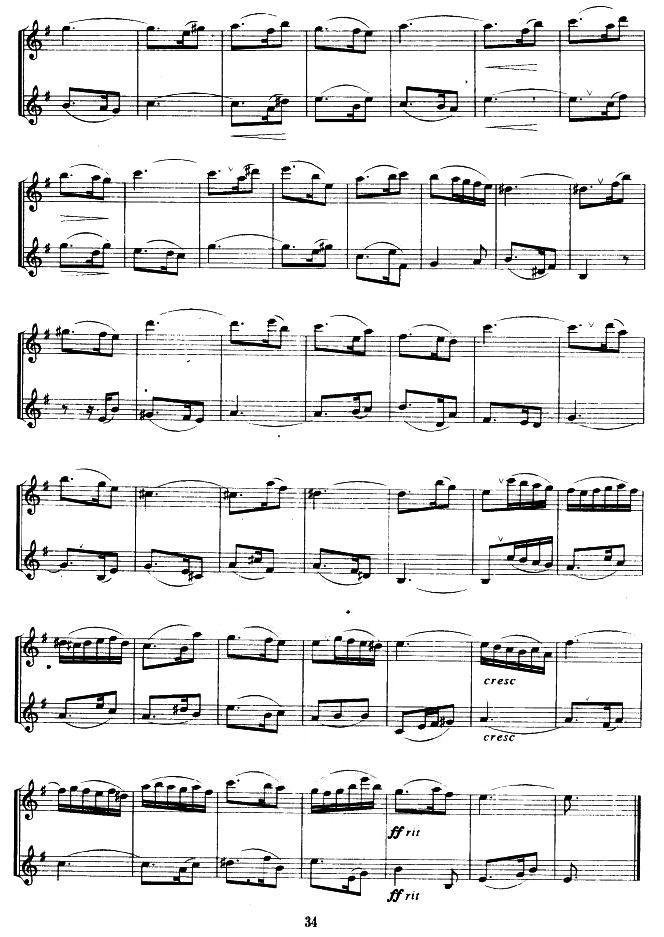 吉格（二重奏）萨克斯曲谱（图2）