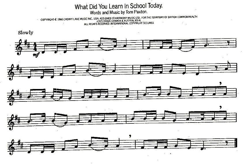 What Did You Leaen In School Today萨克斯曲谱（图1）