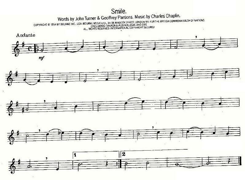 Smile（微笑）萨克斯曲谱（图1）