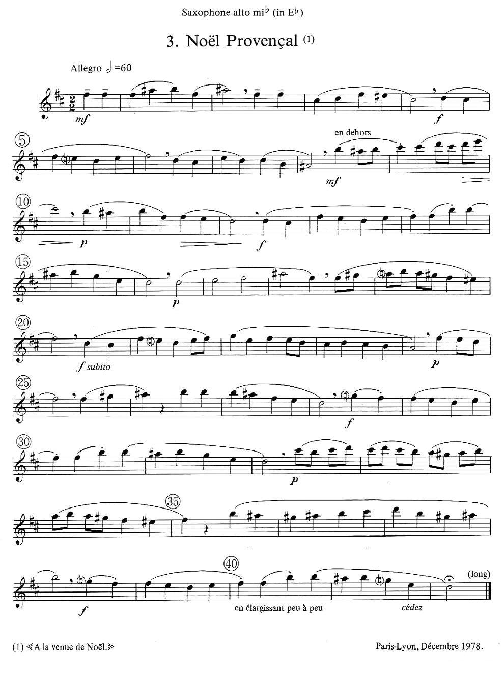jean Bouvard 编写的6首萨克斯四重奏（中音萨克斯分谱）萨克斯曲谱（图4）