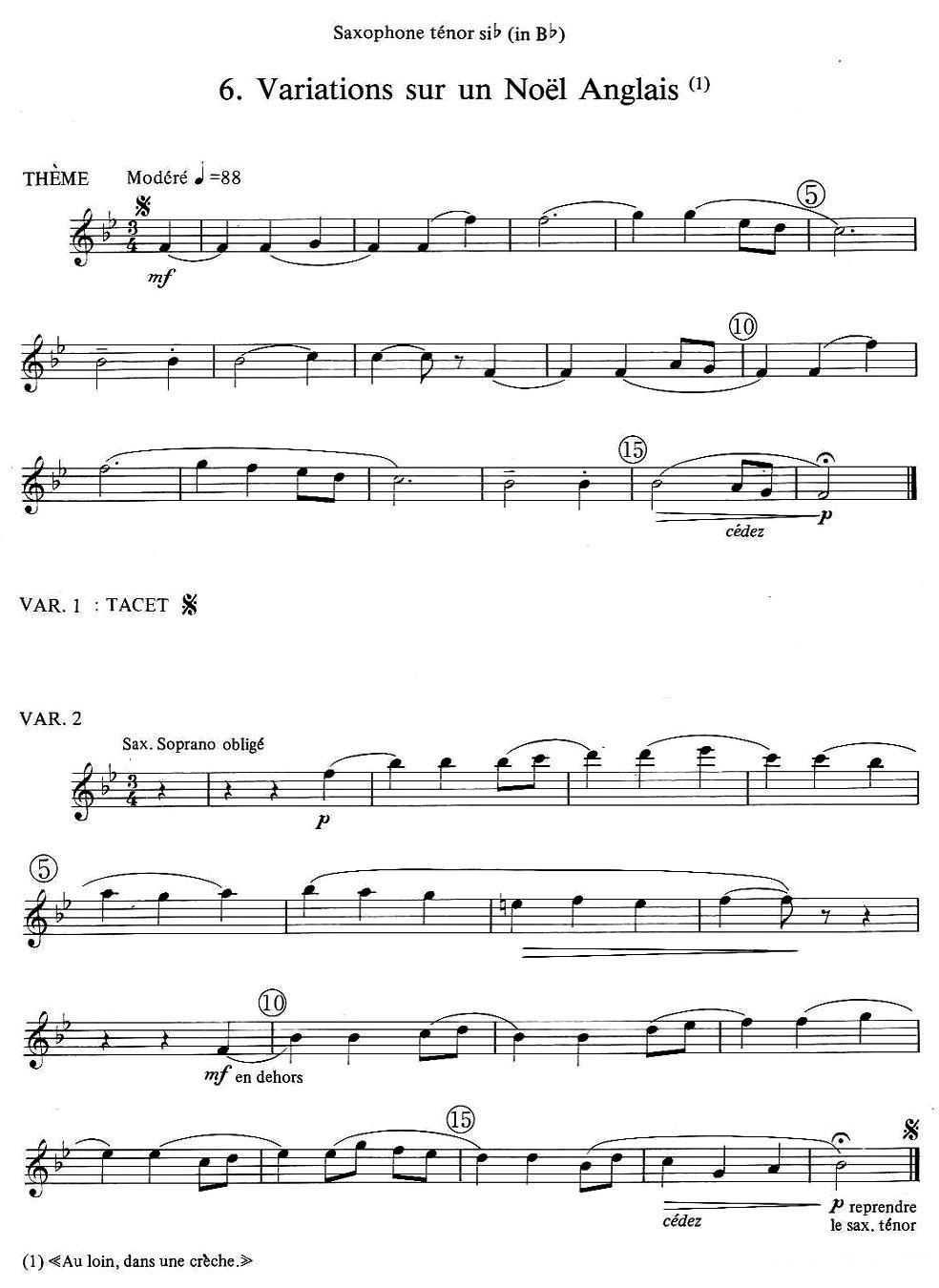 jean Bouvard 编写的6首萨克斯四重奏（次中音萨克斯分谱）萨克斯曲谱（图6）