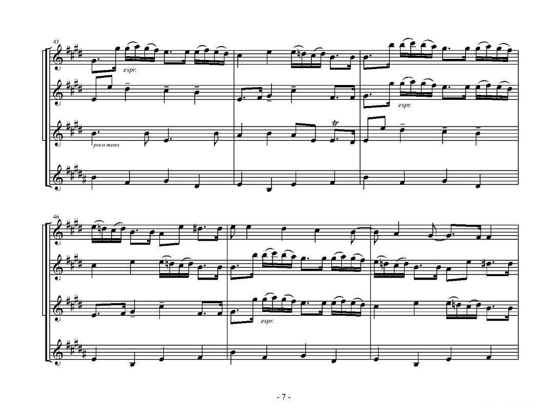 Kanon in D Dur（卡农四重奏）萨克斯曲谱（图7）
