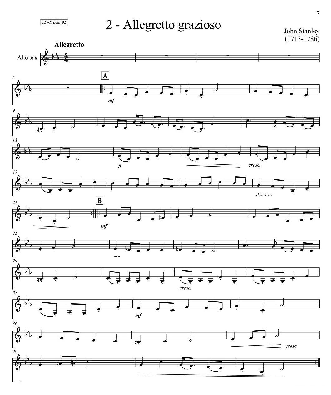 古典SAX12首（中音萨克斯分谱）萨克斯曲谱（图2）