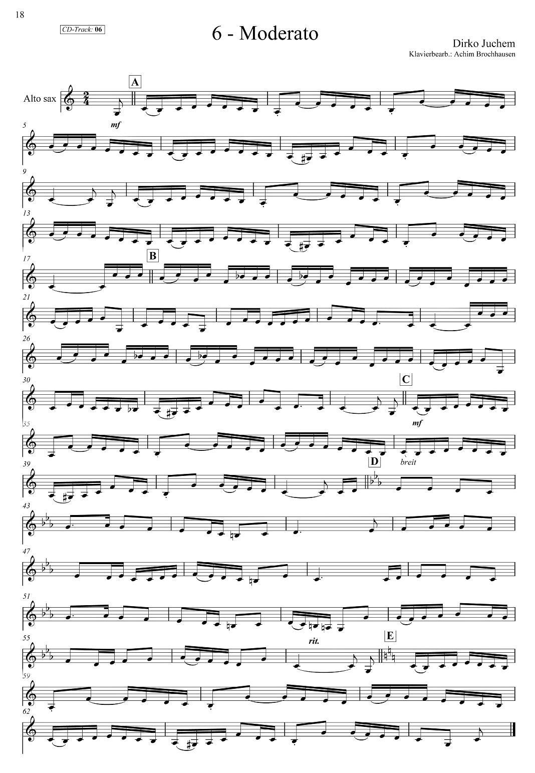 古典SAX12首（中音萨克斯分谱）萨克斯曲谱（图6）