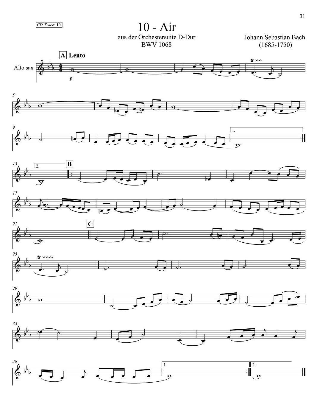 古典SAX12首（中音萨克斯分谱）萨克斯曲谱（图10）