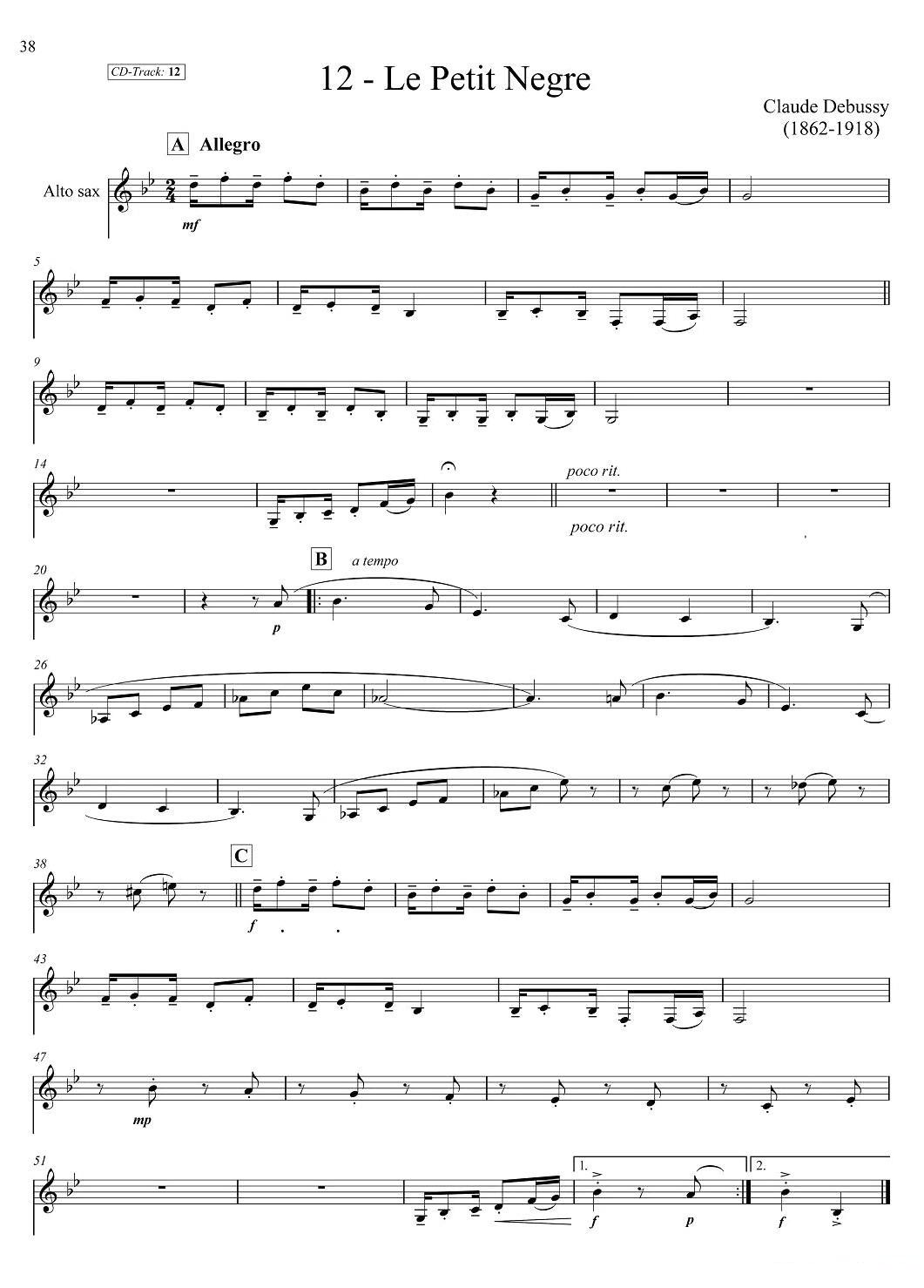 古典SAX12首（中音萨克斯分谱）萨克斯曲谱（图12）