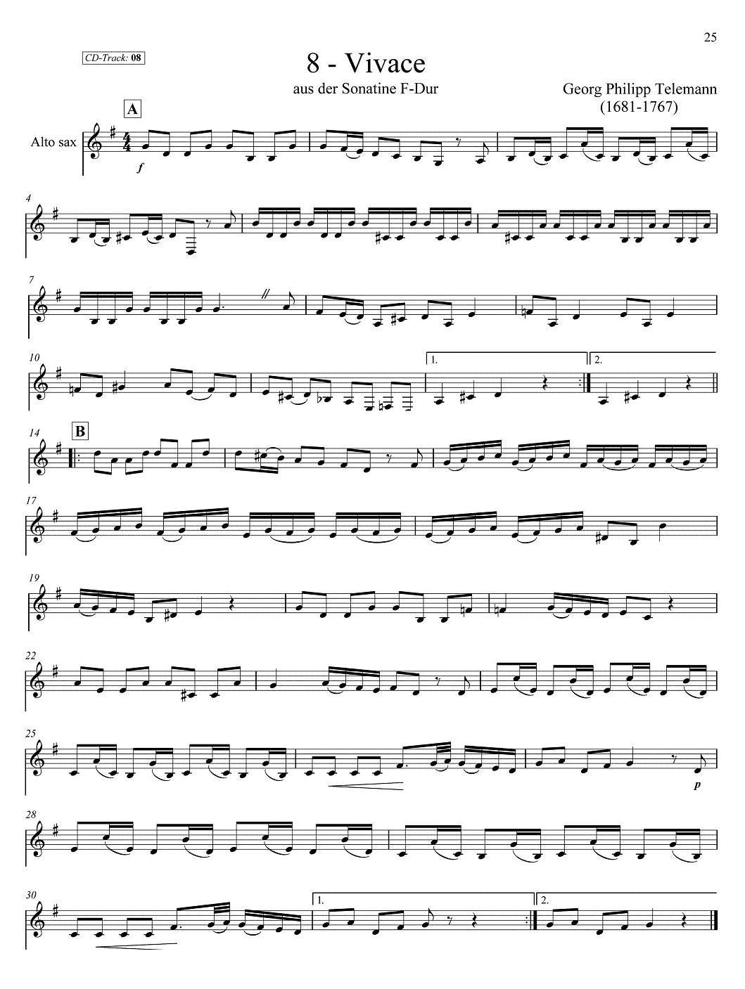 古典SAX12首（中音萨克斯分谱）萨克斯曲谱（图8）