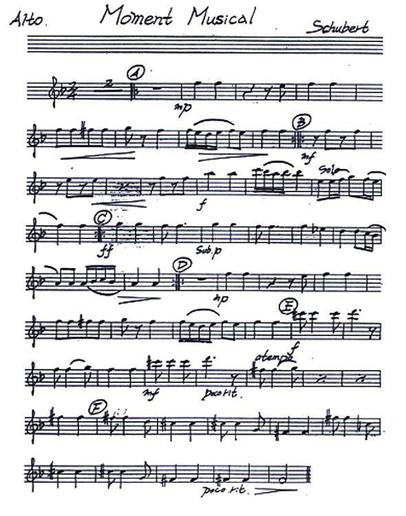 Moment Muical（音乐瞬间）（四重奏分谱）萨克斯曲谱（图4）