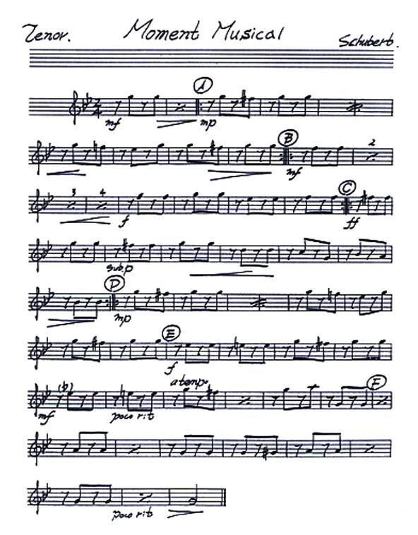 Moment Muical（音乐瞬间）（四重奏分谱）萨克斯曲谱（图1）