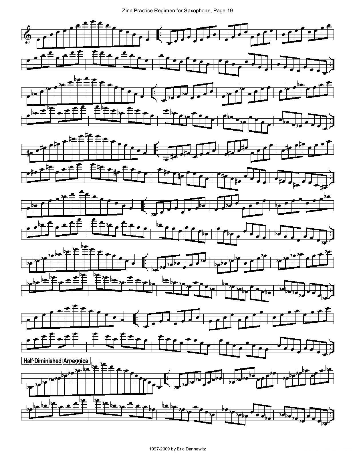 ZinnRegimenSax2009练习曲萨克斯曲谱（图22）