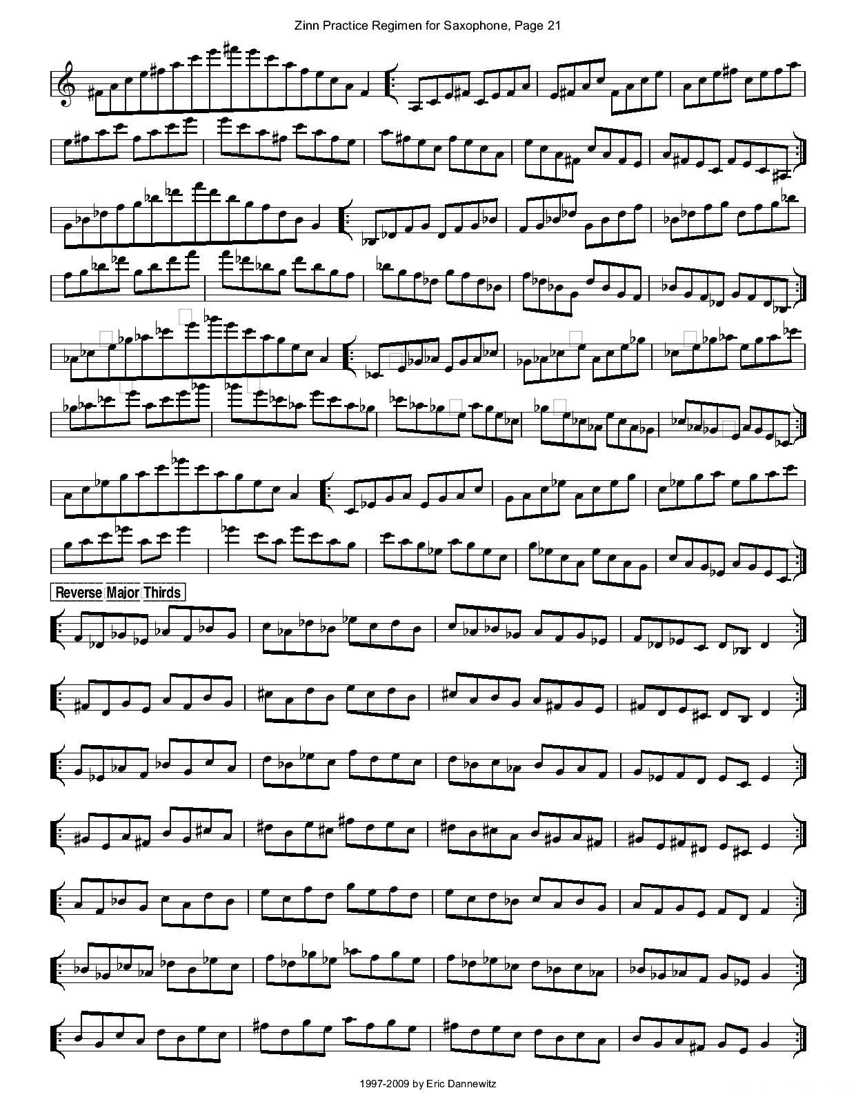ZinnRegimenSax2009练习曲萨克斯曲谱（图24）