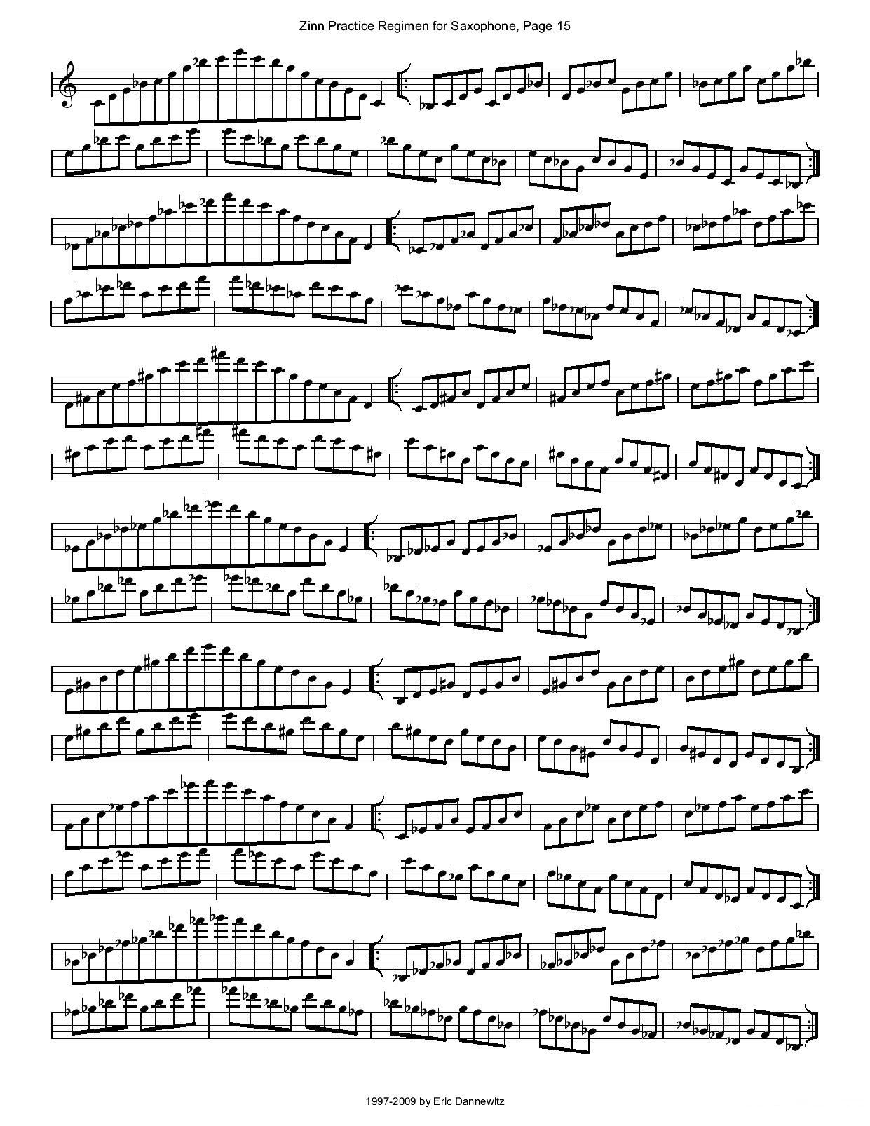 ZinnRegimenSax2009练习曲萨克斯曲谱（图18）
