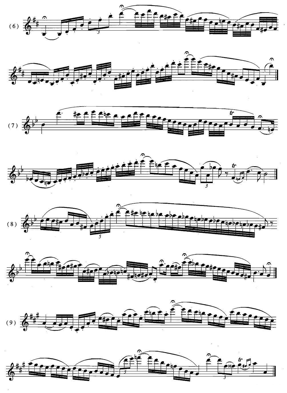 萨克斯练习曲合集（5—26）华彩乐段练习24条萨克斯曲谱（图2）