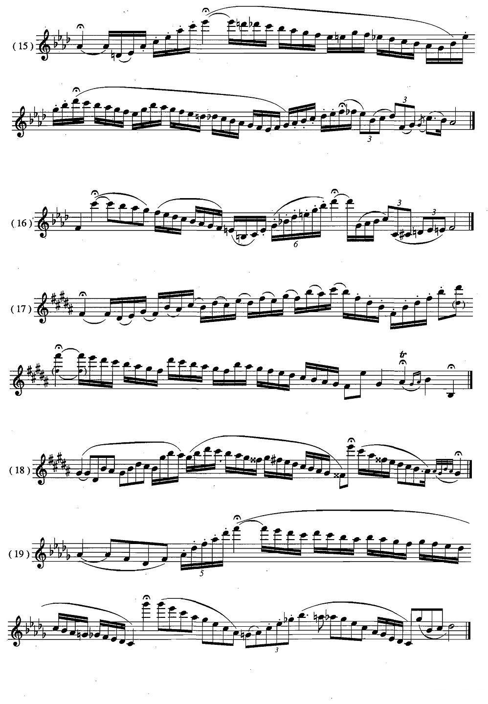 萨克斯练习曲合集（5—26）华彩乐段练习24条萨克斯曲谱（图4）