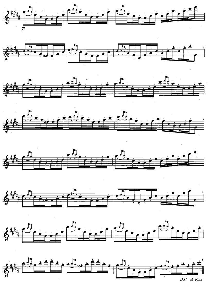 萨克斯练习曲合集（4—35）6/8拍装饰音练习萨克斯曲谱（图2）