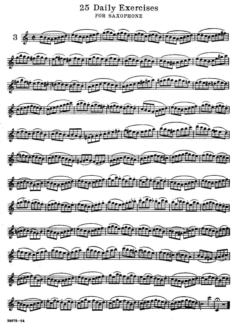 klose - 25首萨克斯练习曲（3）萨克斯曲谱（图1）