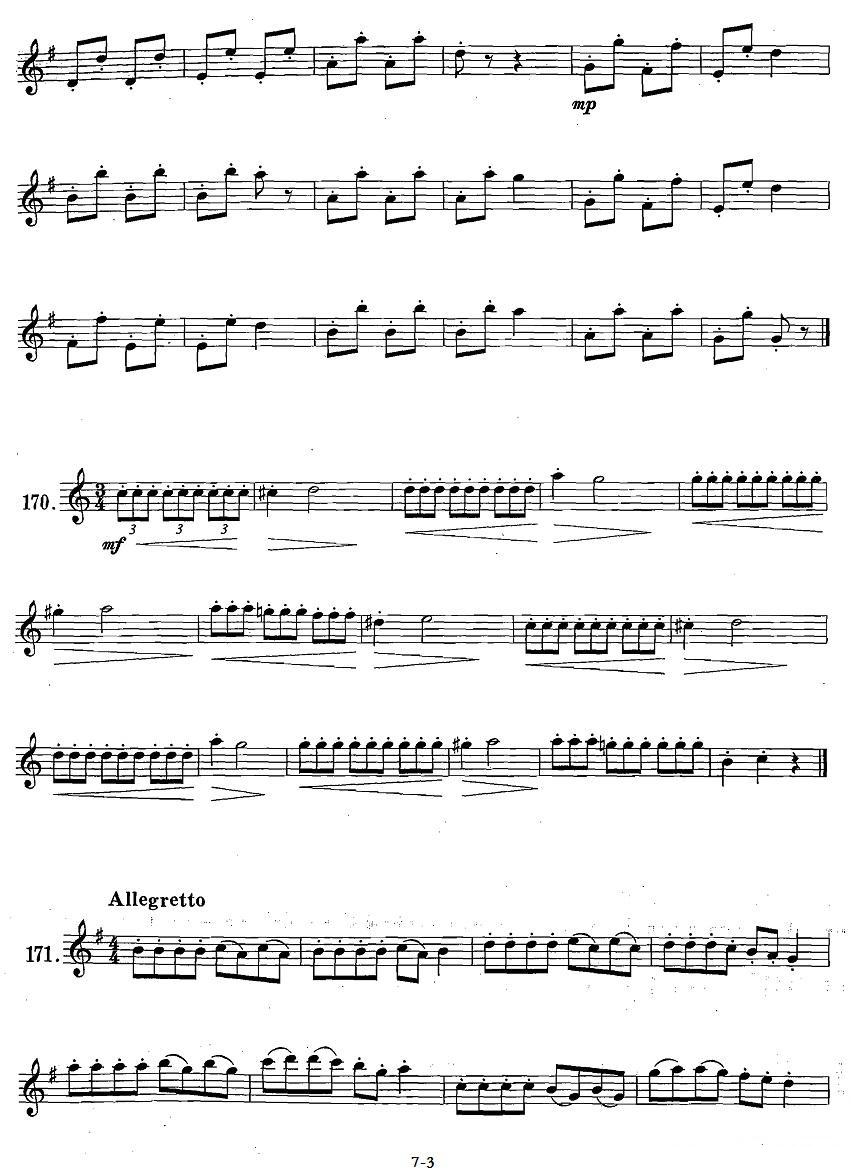 萨克斯练习曲合集（1—28）断音练习萨克斯曲谱（图3）