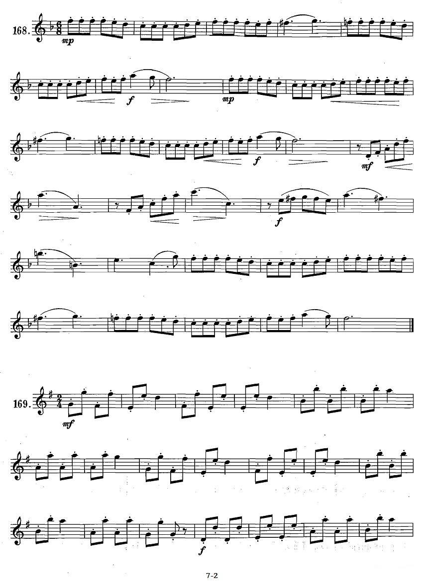 萨克斯练习曲合集（1—28）断音练习萨克斯曲谱（图2）