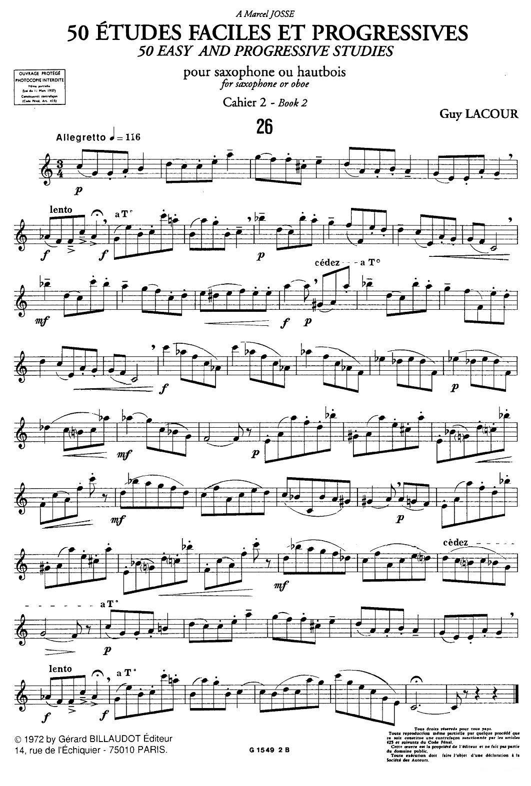 50首经典萨克斯管练习曲（21—31）萨克斯曲谱（图6）