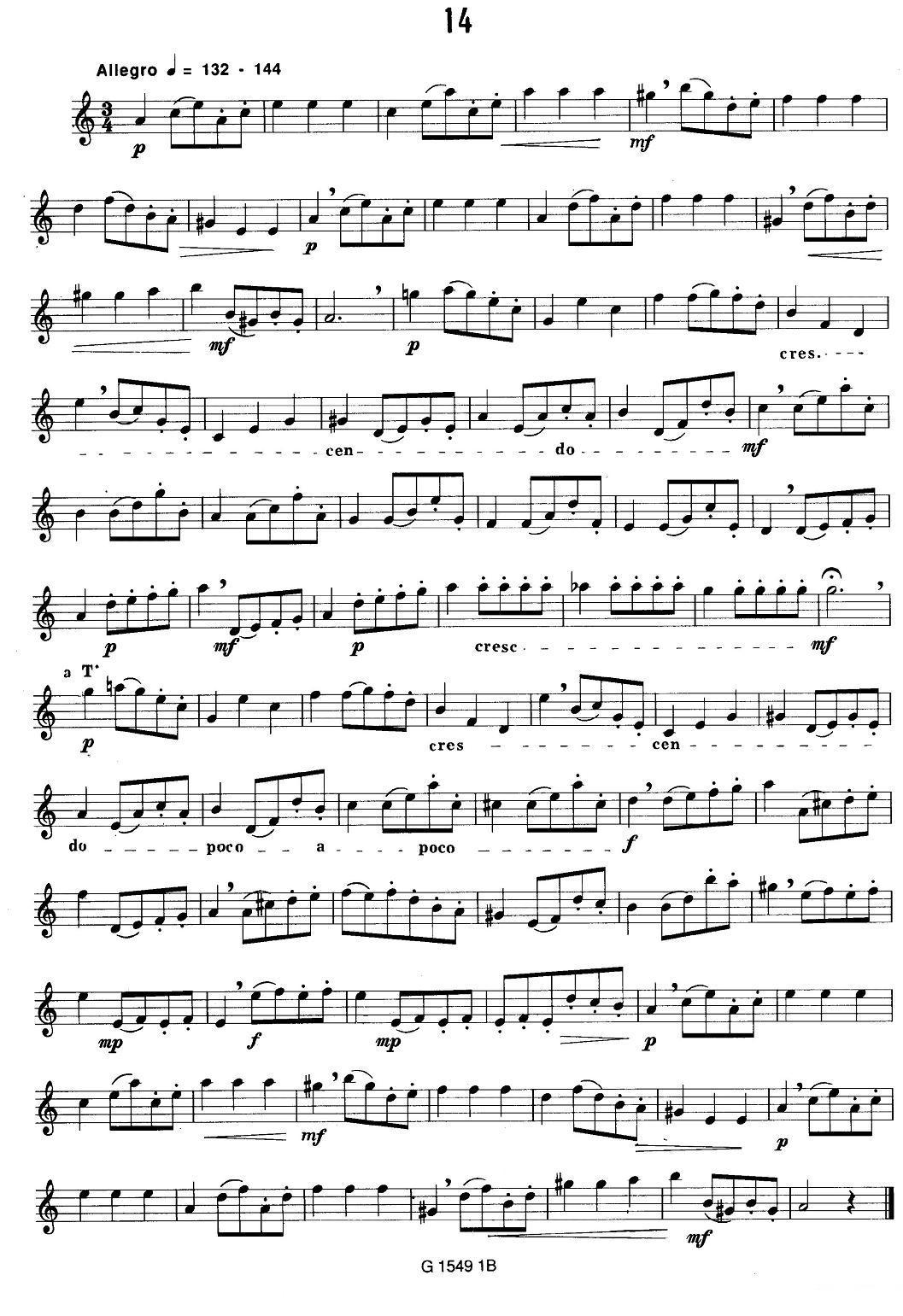 50首经典萨克斯管练习曲（11—20）萨克斯曲谱（图5）
